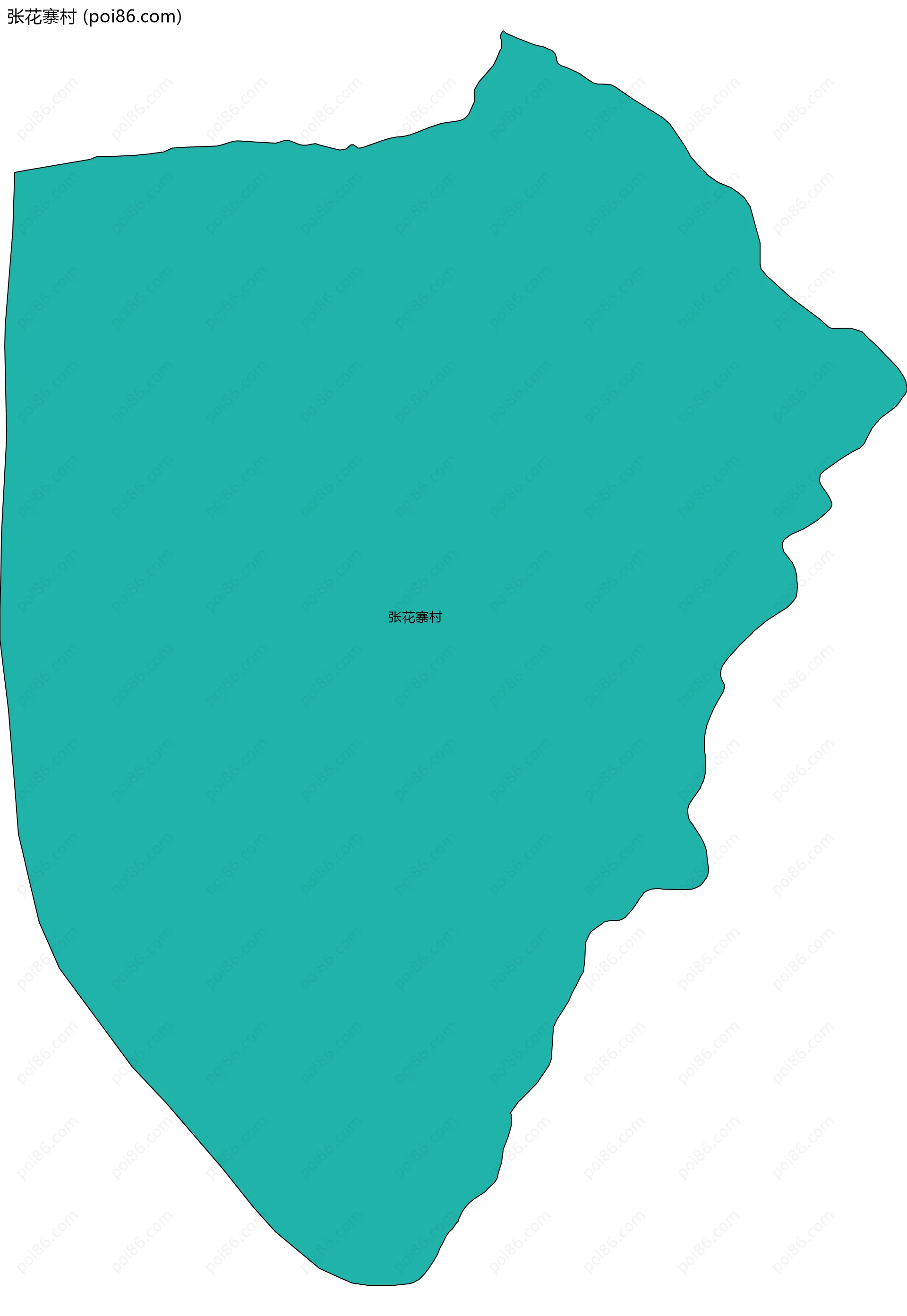 张花寨村边界地图