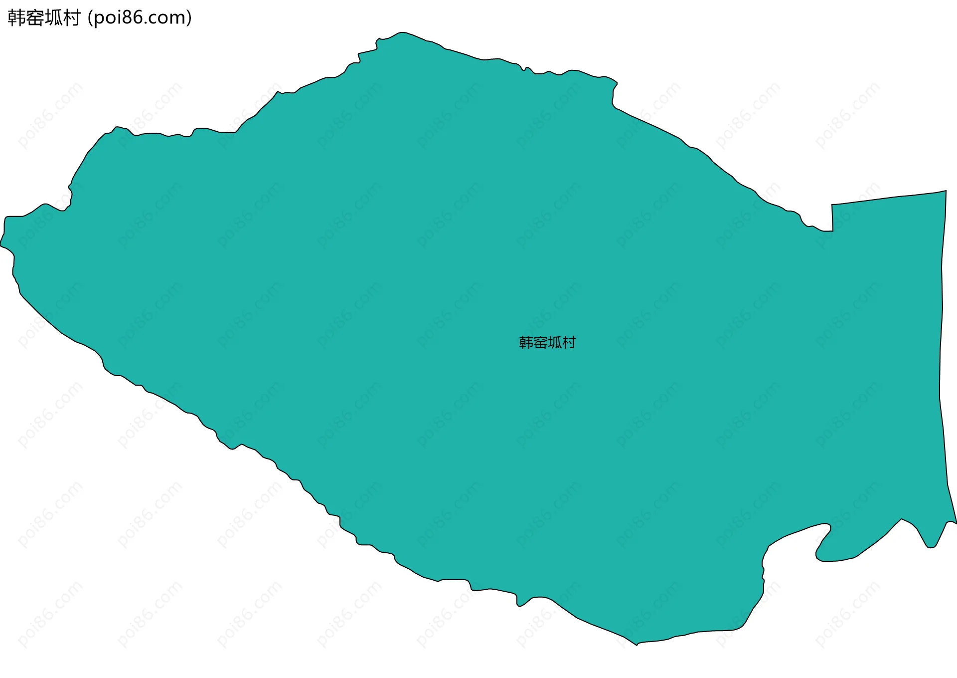 韩窑坬村边界地图
