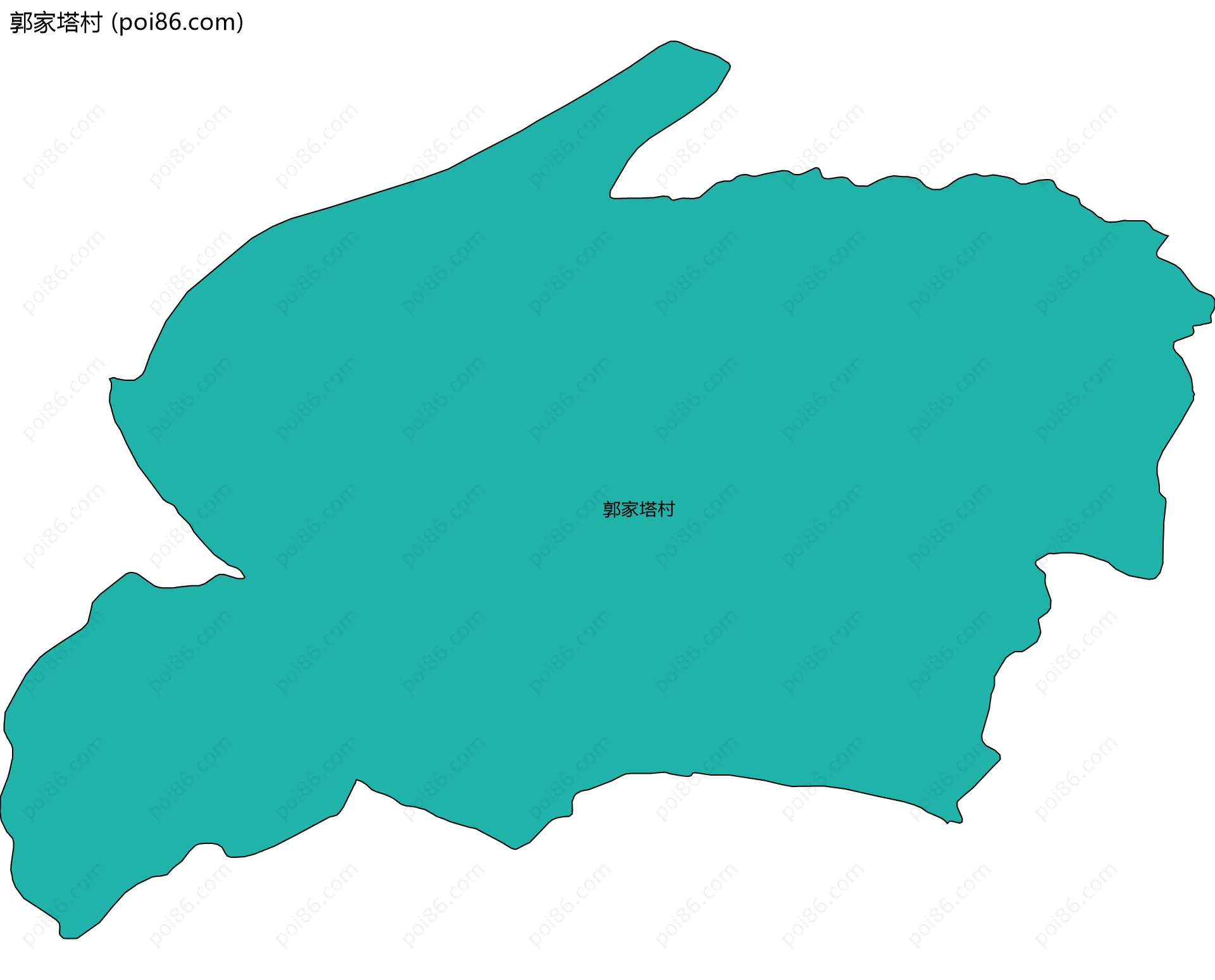 郭家塔村边界地图