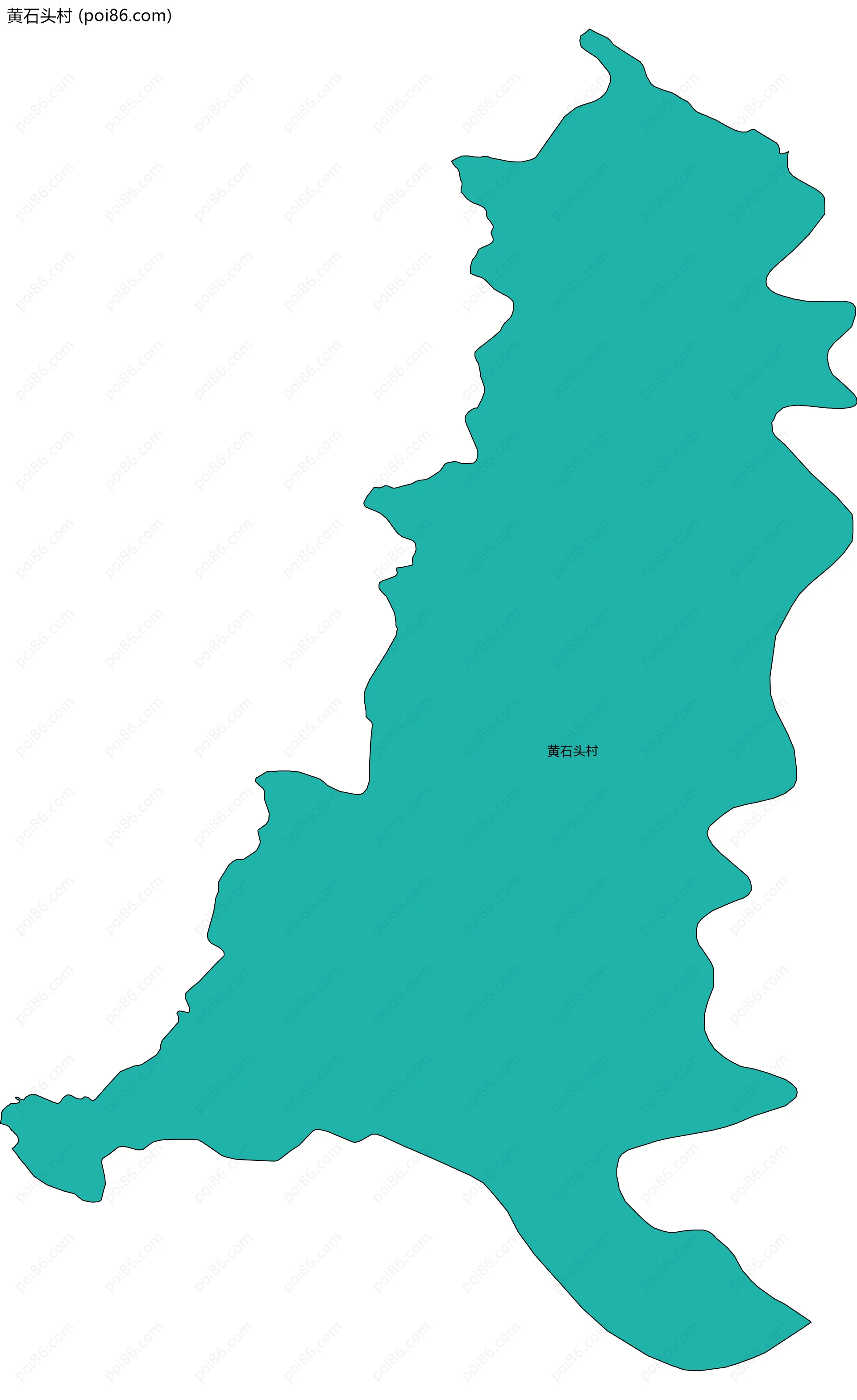 黄石头村边界地图