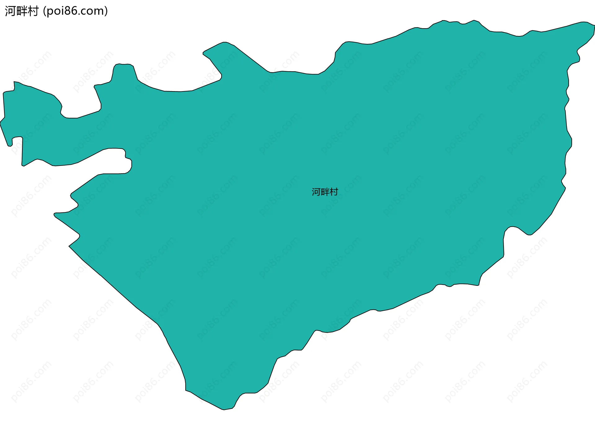 河畔村边界地图