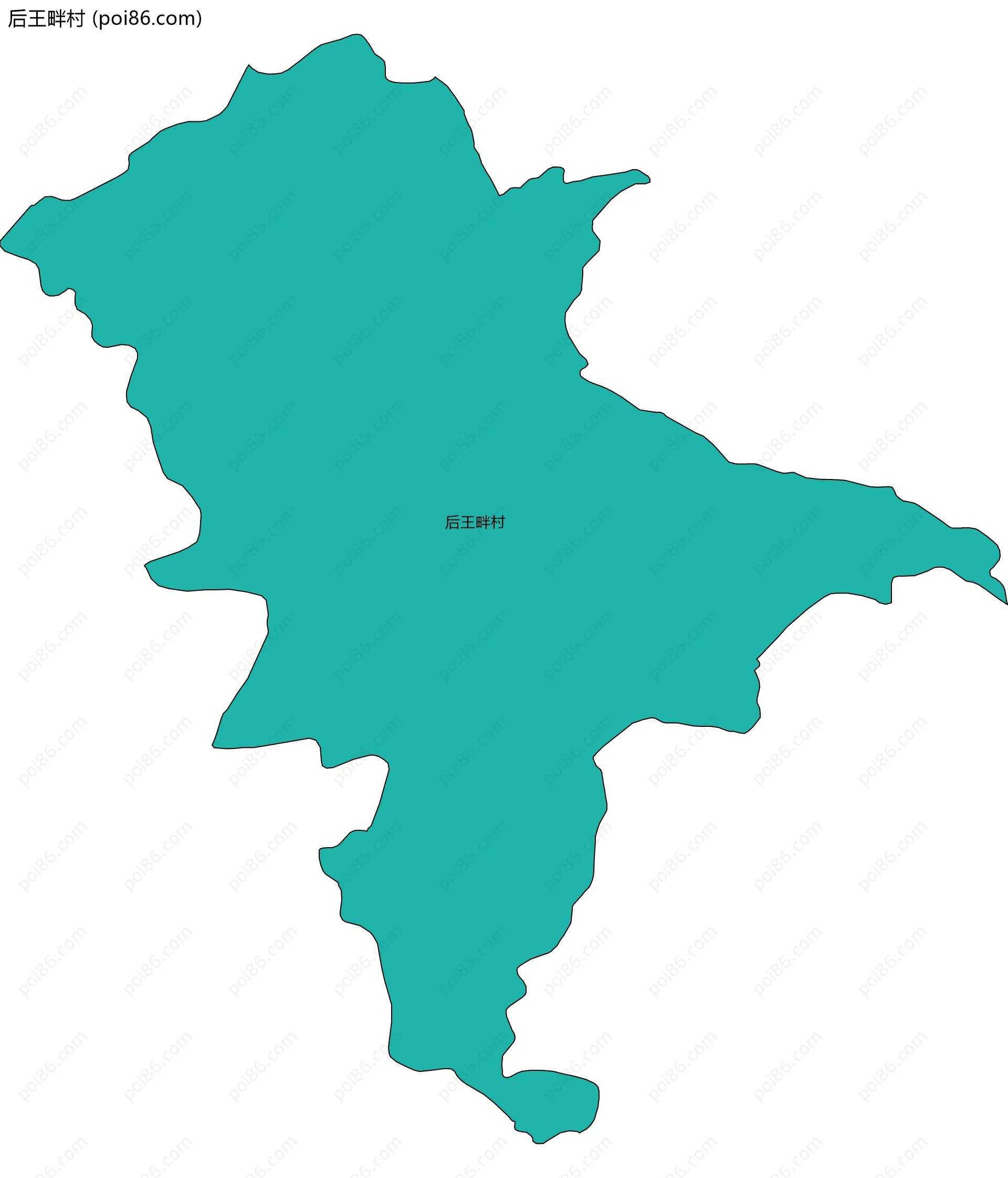 后王畔村边界地图