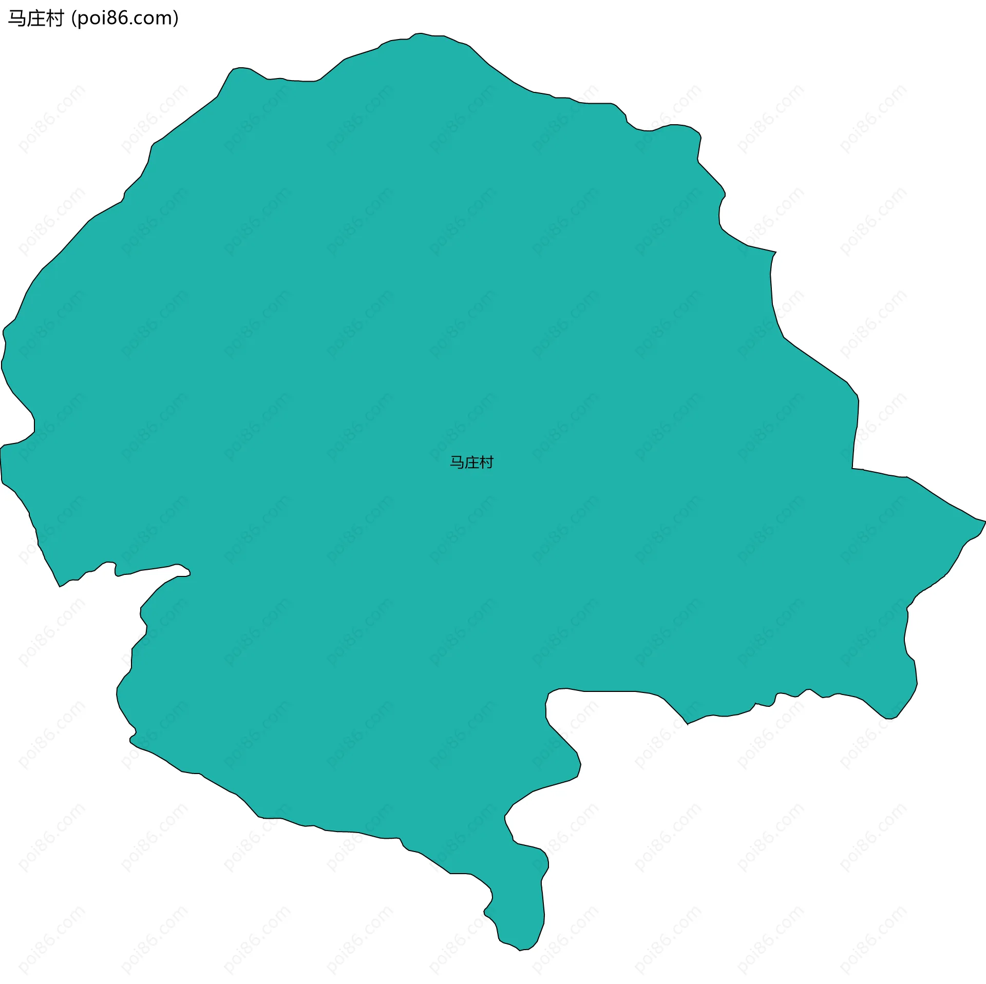 马庄村边界地图