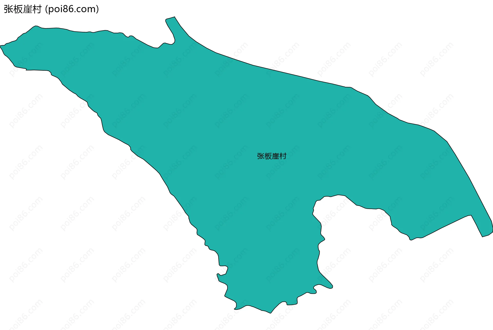 张板崖村边界地图