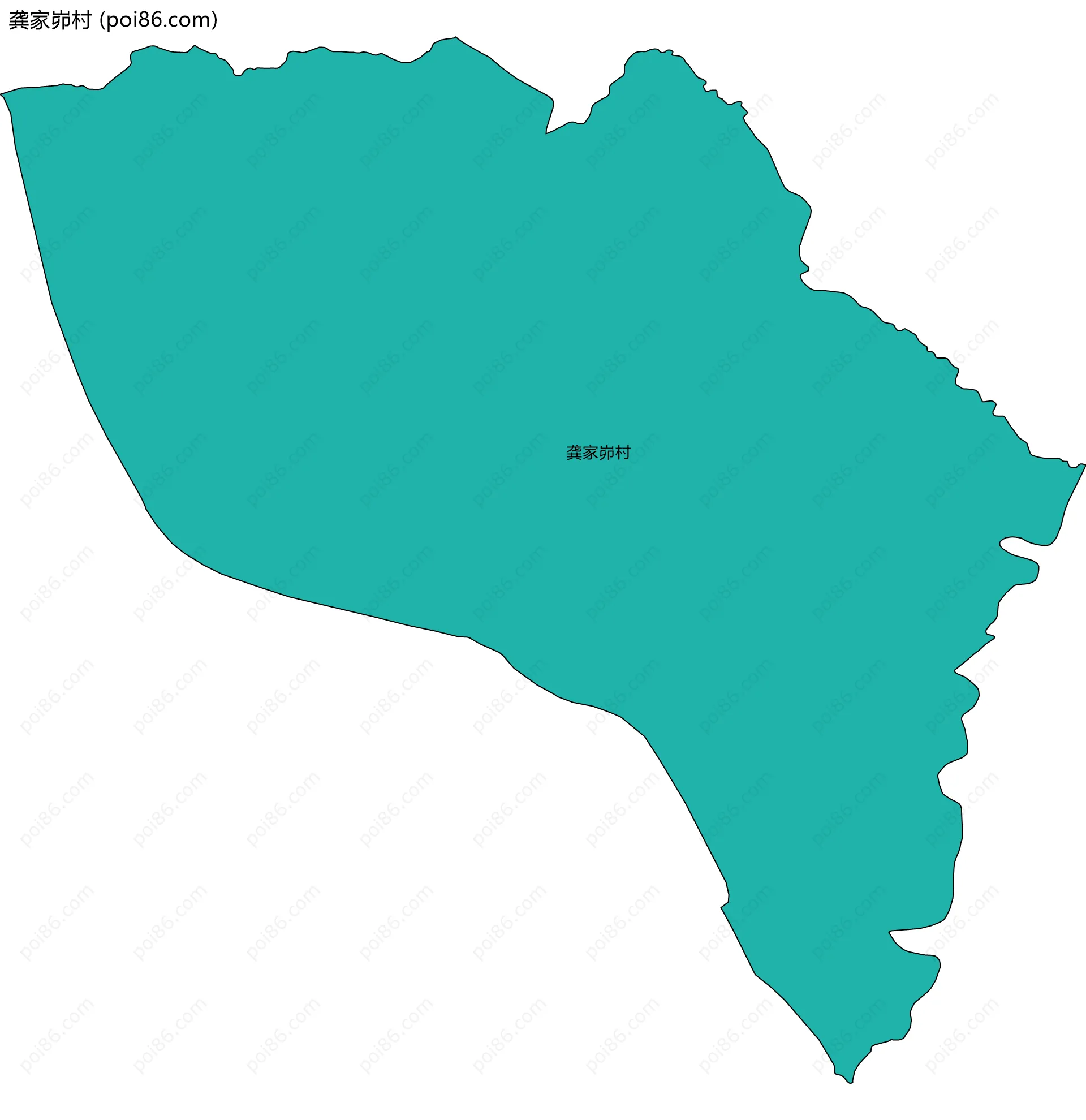 龚家峁村边界地图