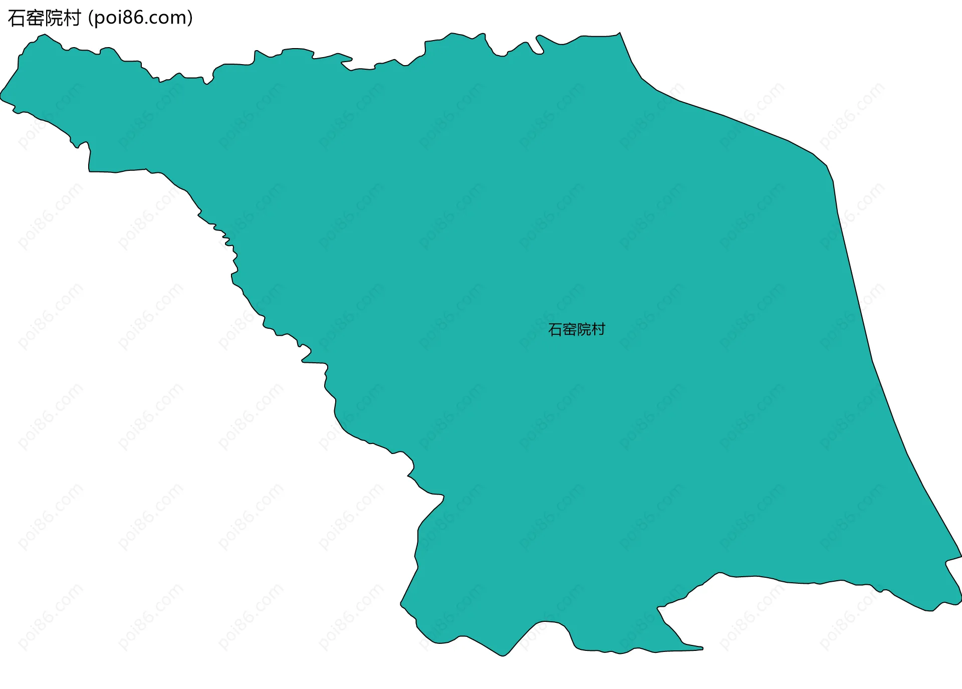 石窑院村边界地图