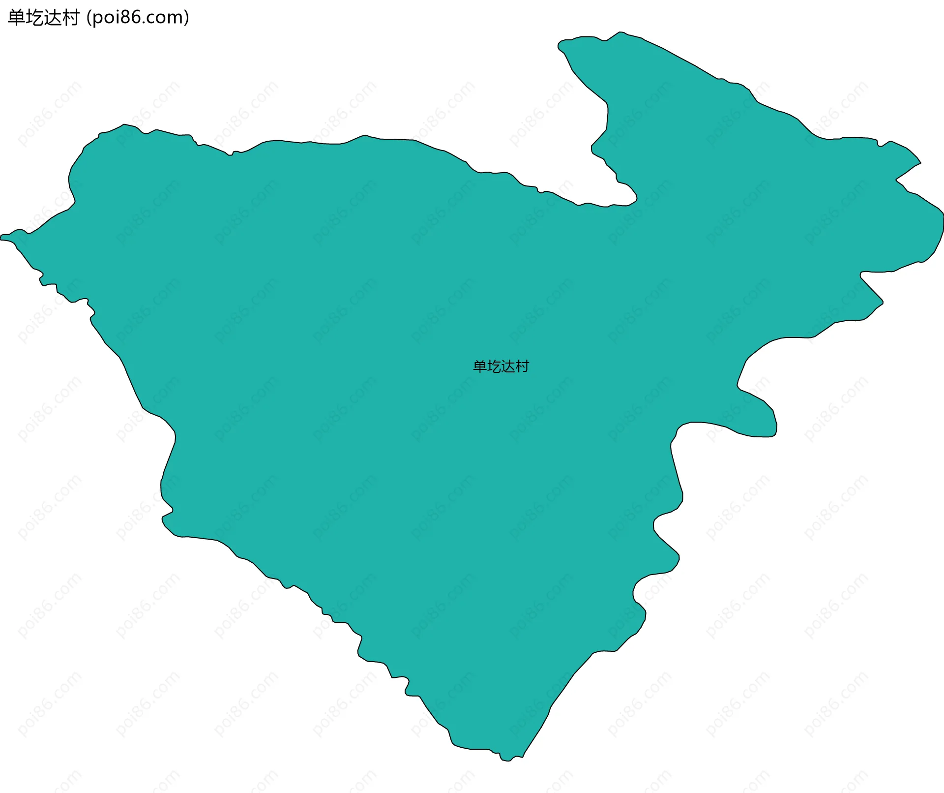 单圪达村边界地图
