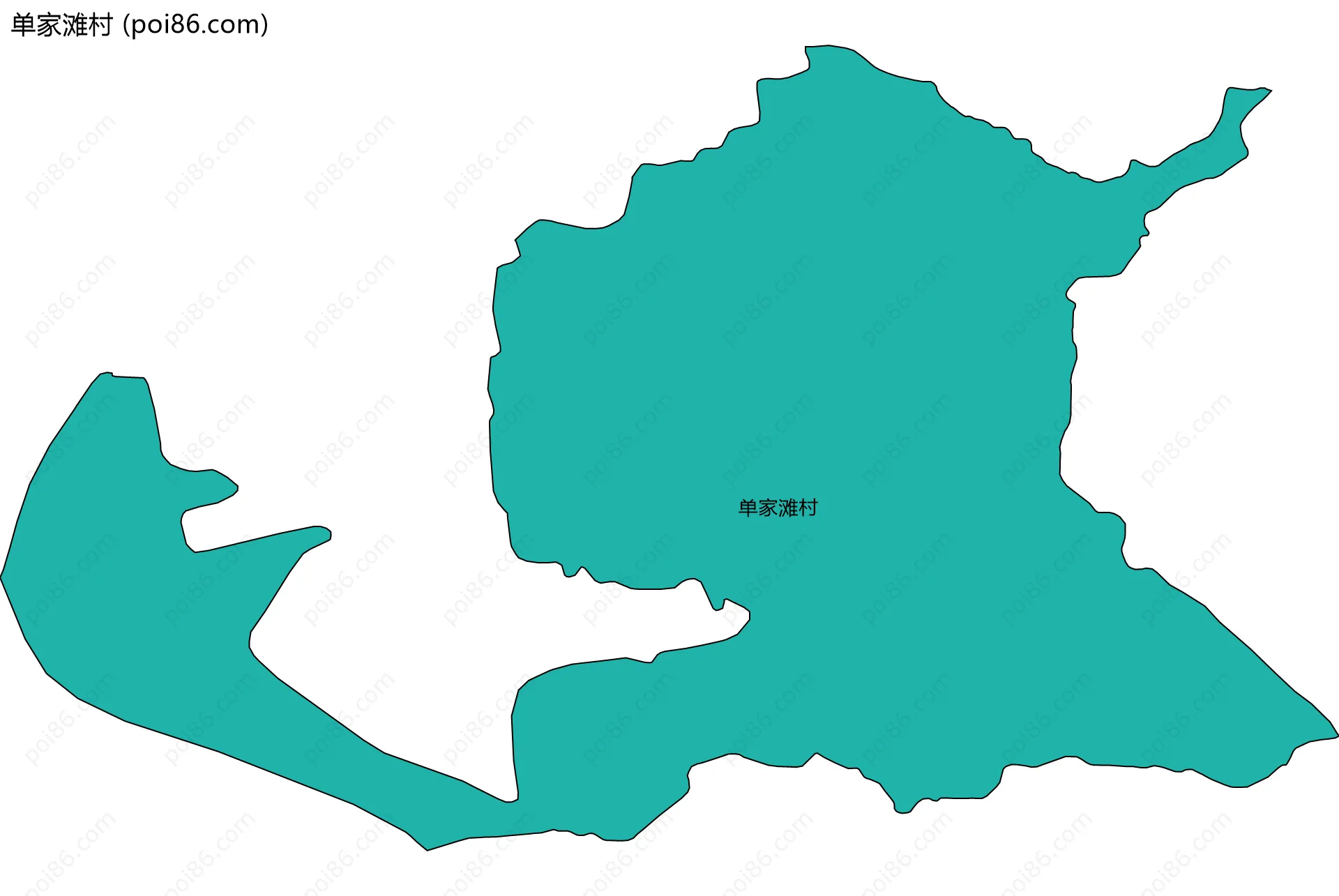 单家滩村边界地图