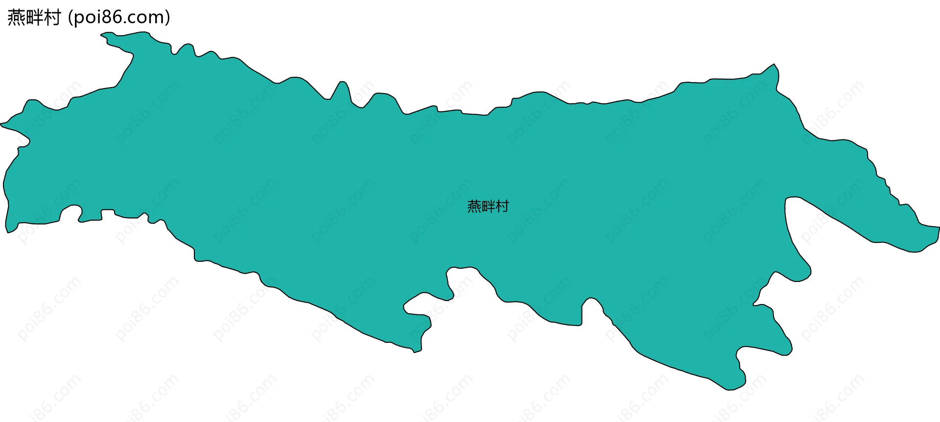 燕畔村边界地图