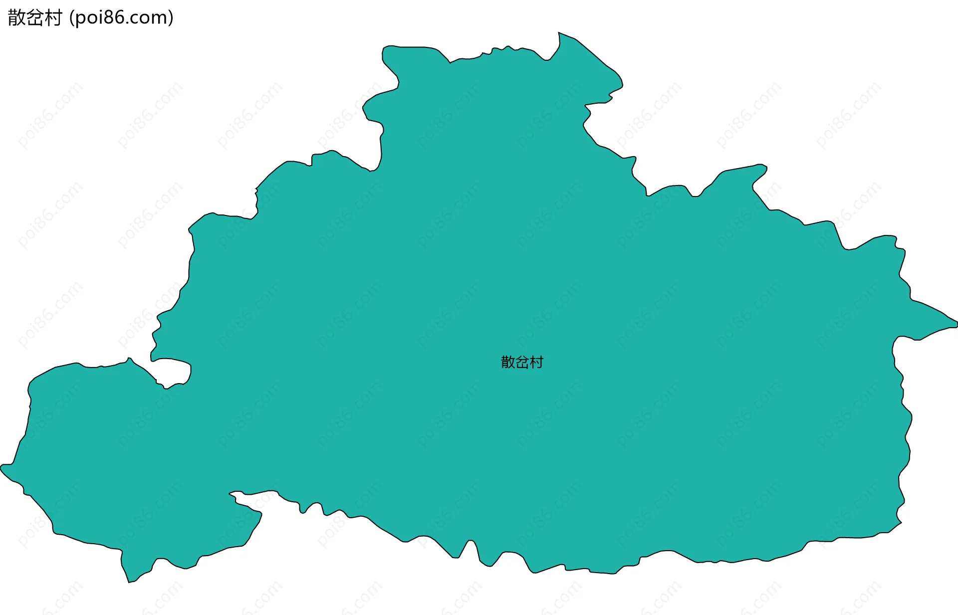 散岔村边界地图