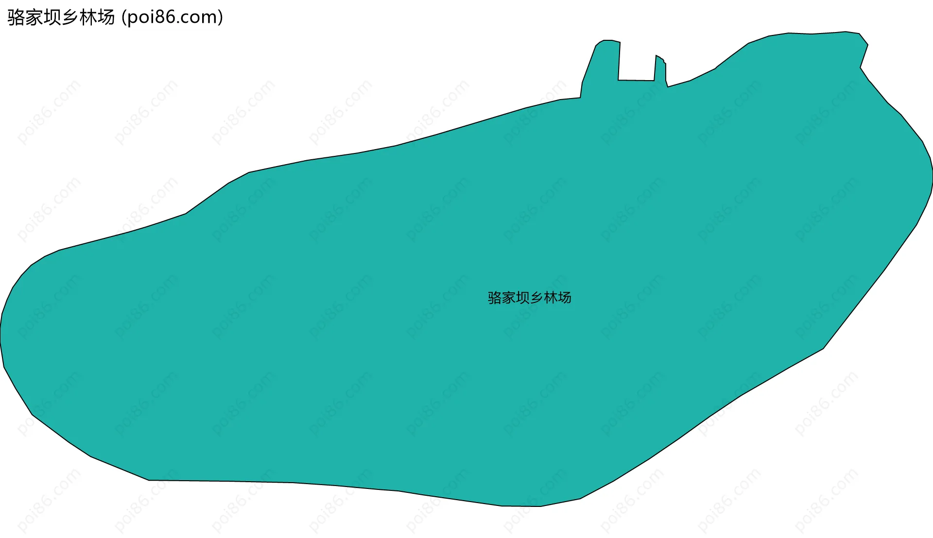 骆家坝乡林场边界地图