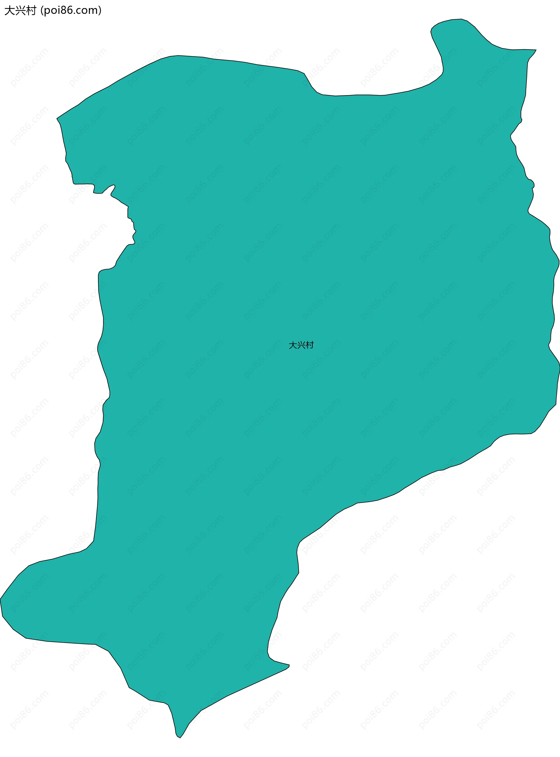 大兴村边界地图