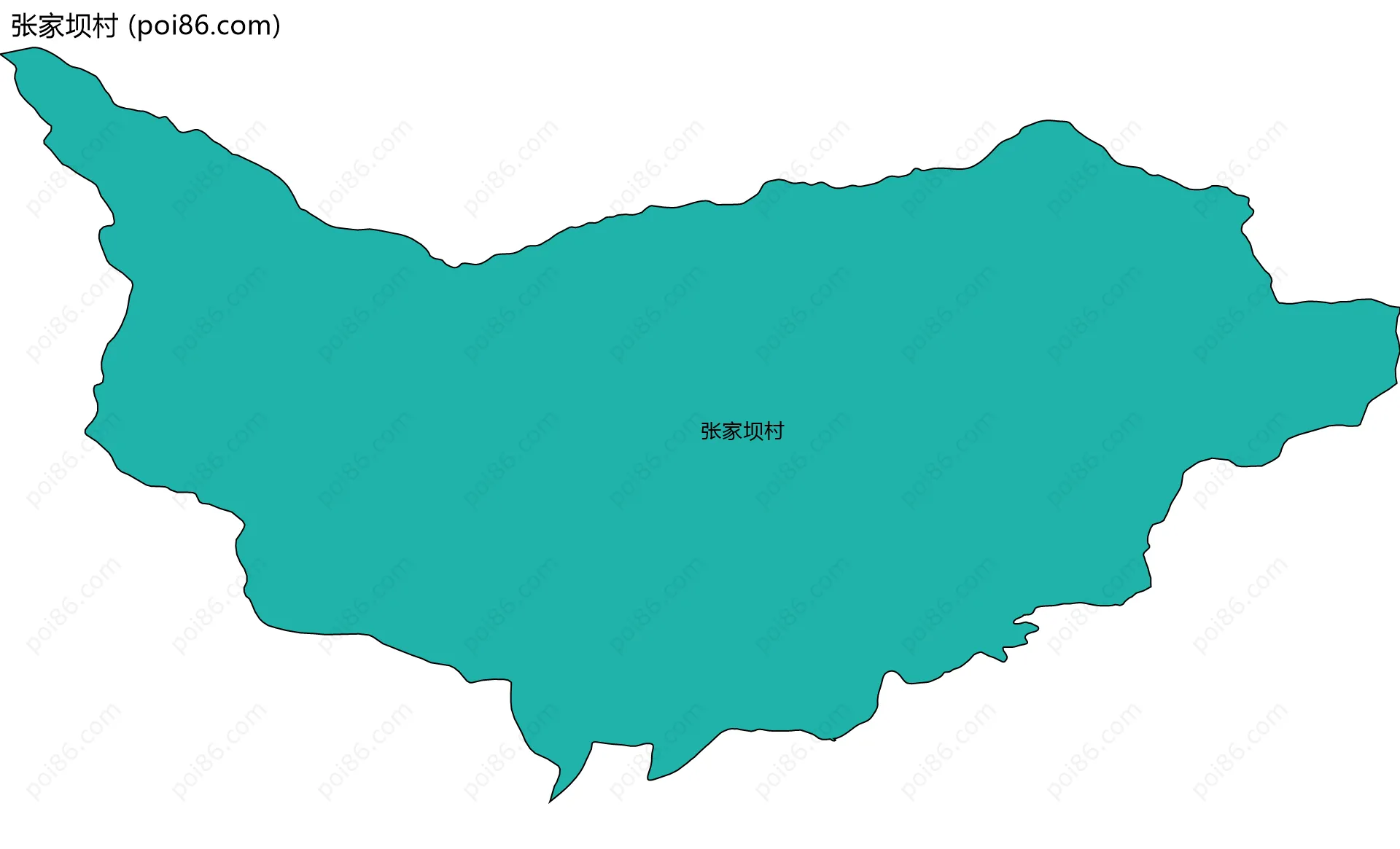 张家坝村边界地图