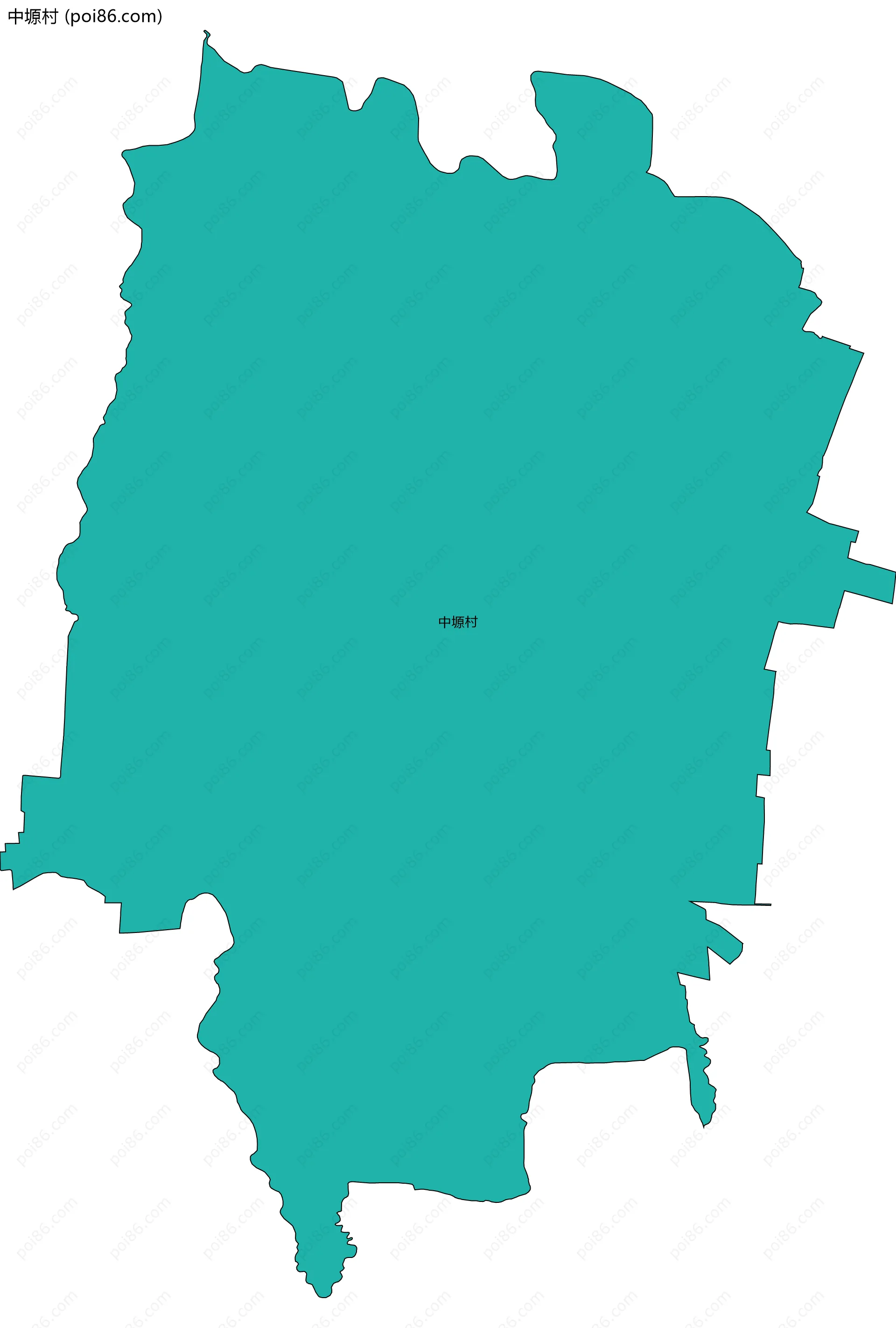 中塬村边界地图