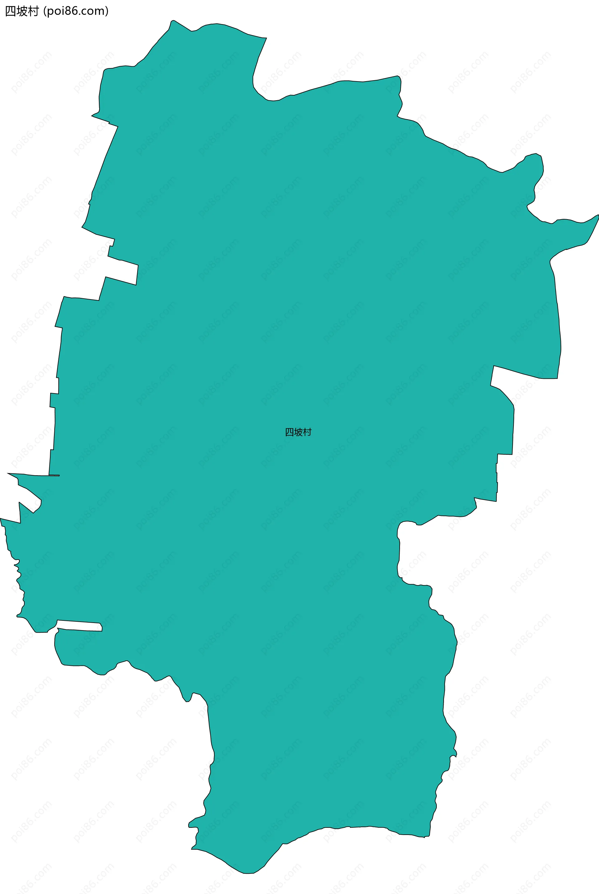 四坡村边界地图