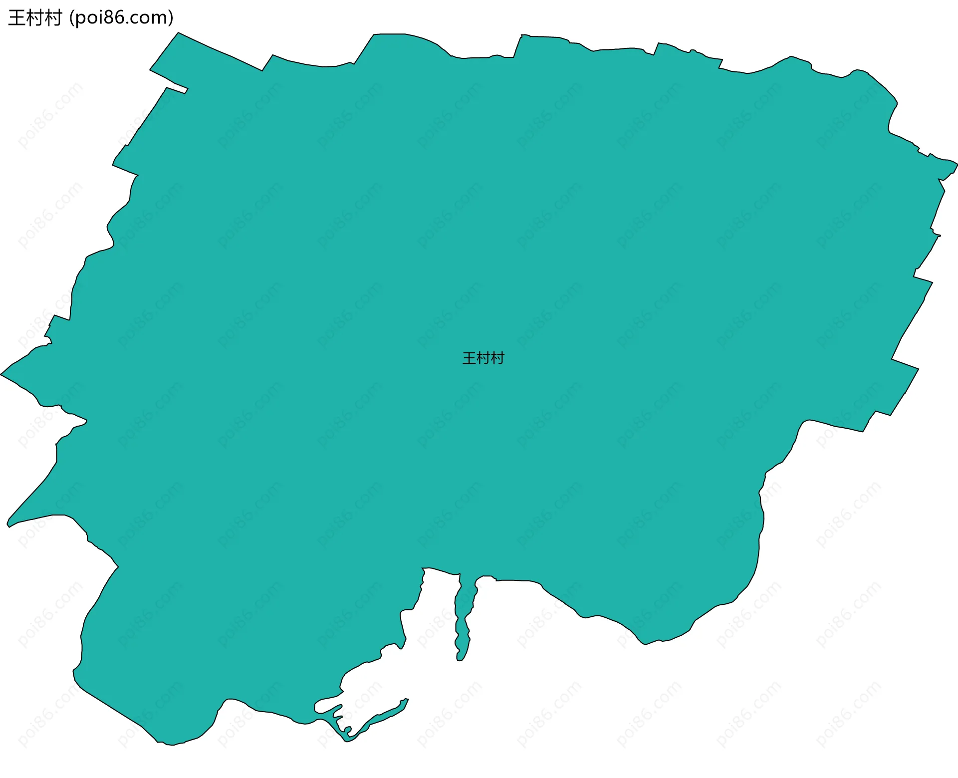 王村村边界地图
