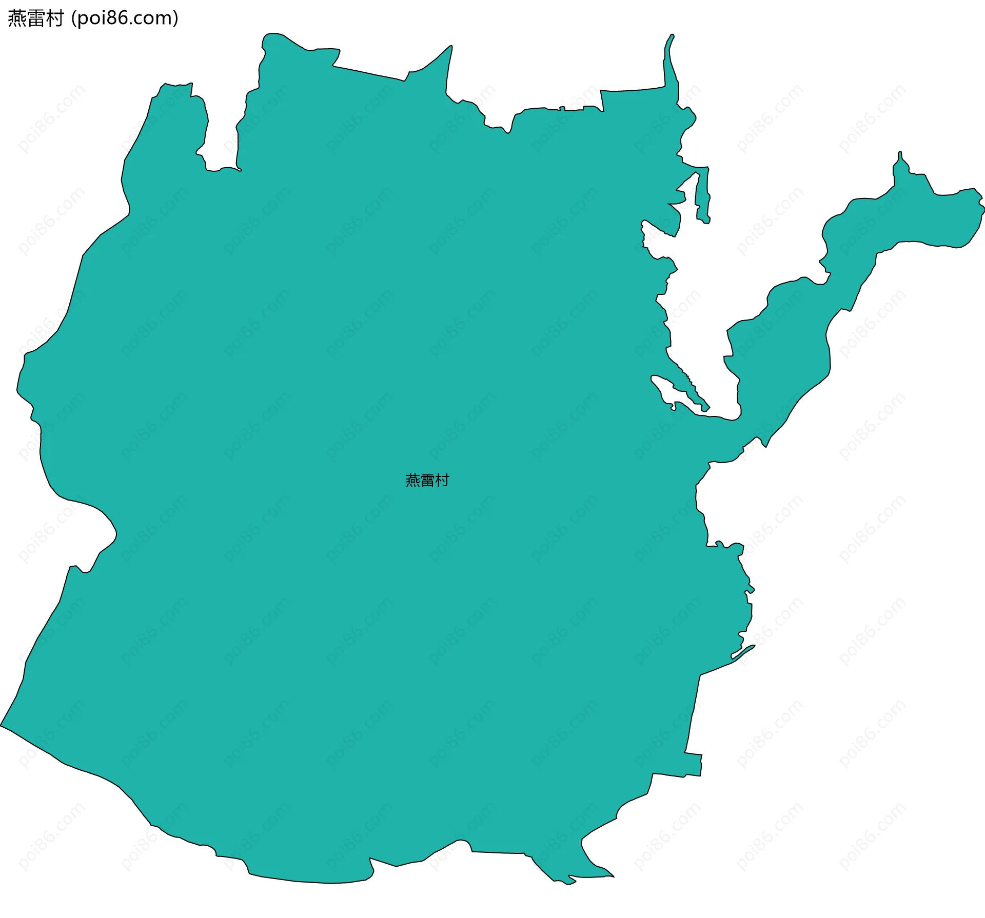 燕雷村边界地图