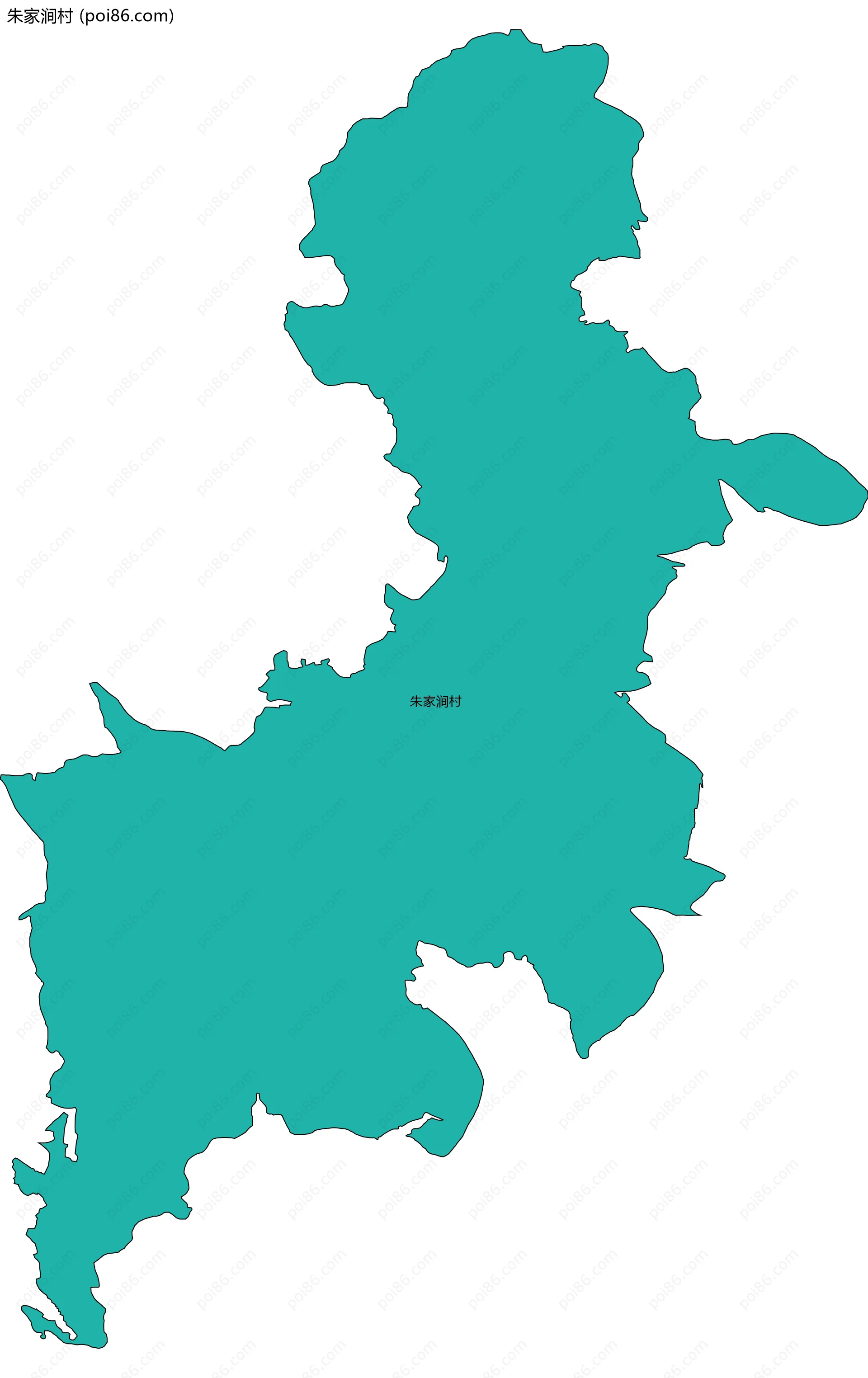 朱家涧村边界地图