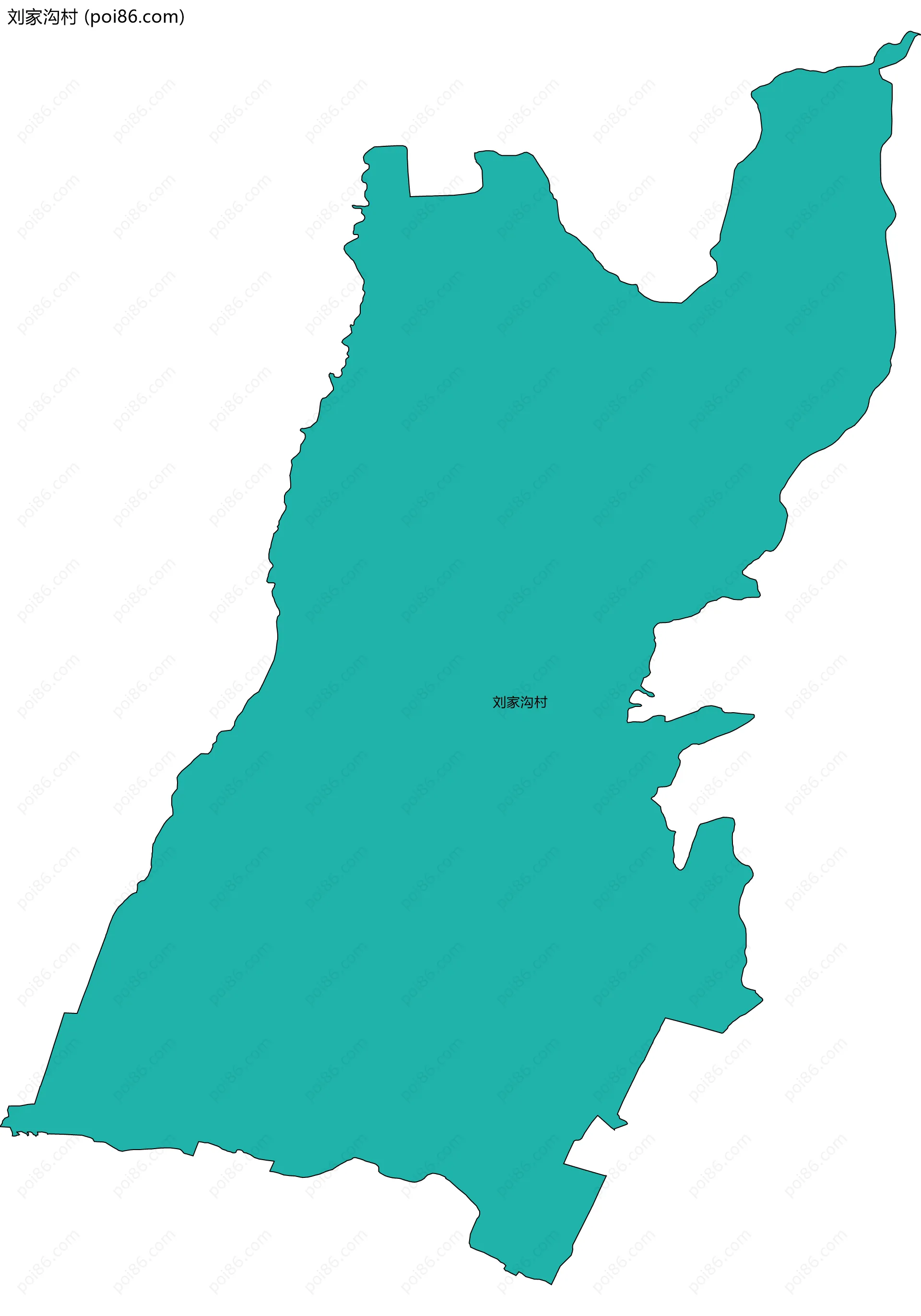 刘家沟村边界地图