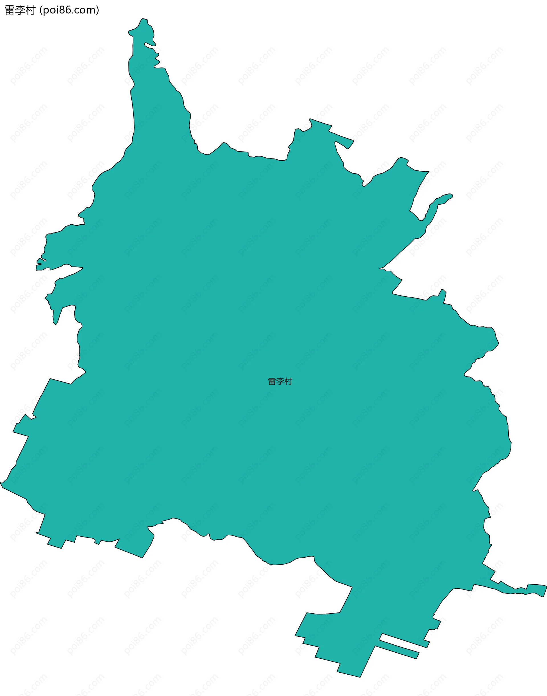 雷李村边界地图