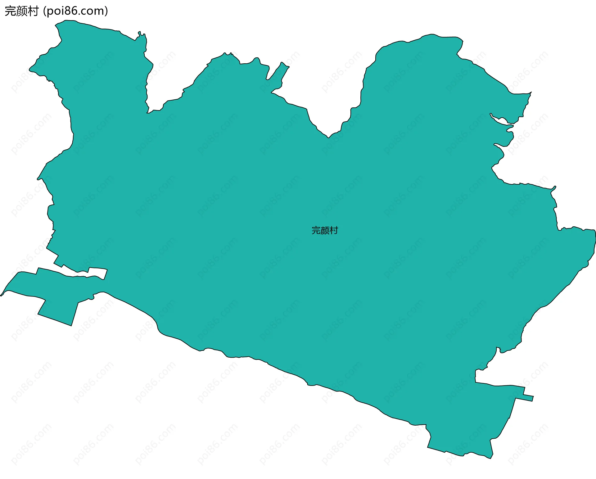 完颜村边界地图
