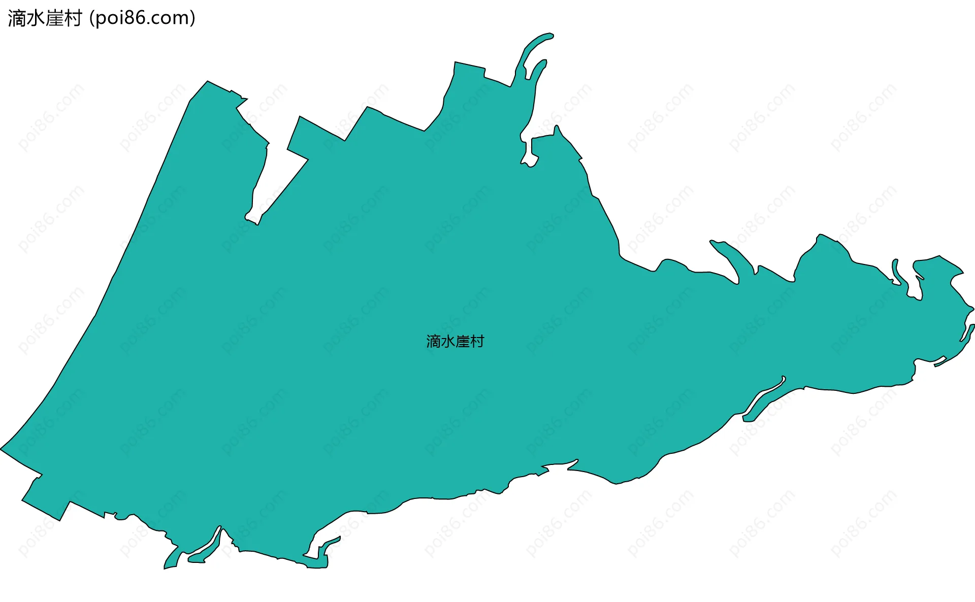 滴水崖村边界地图