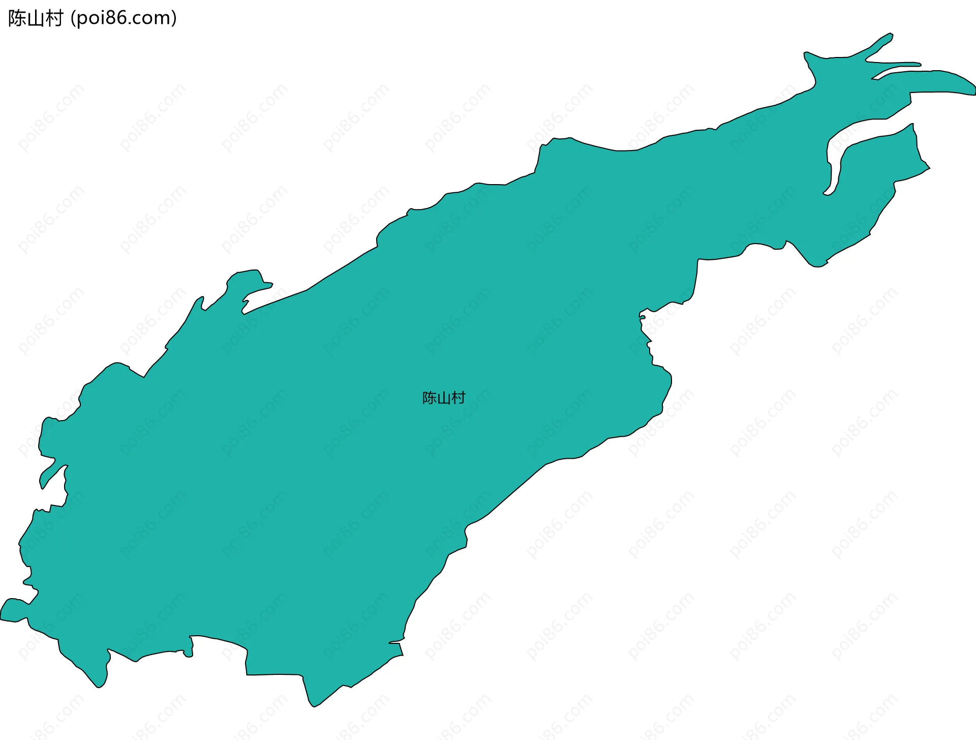 陈山村边界地图