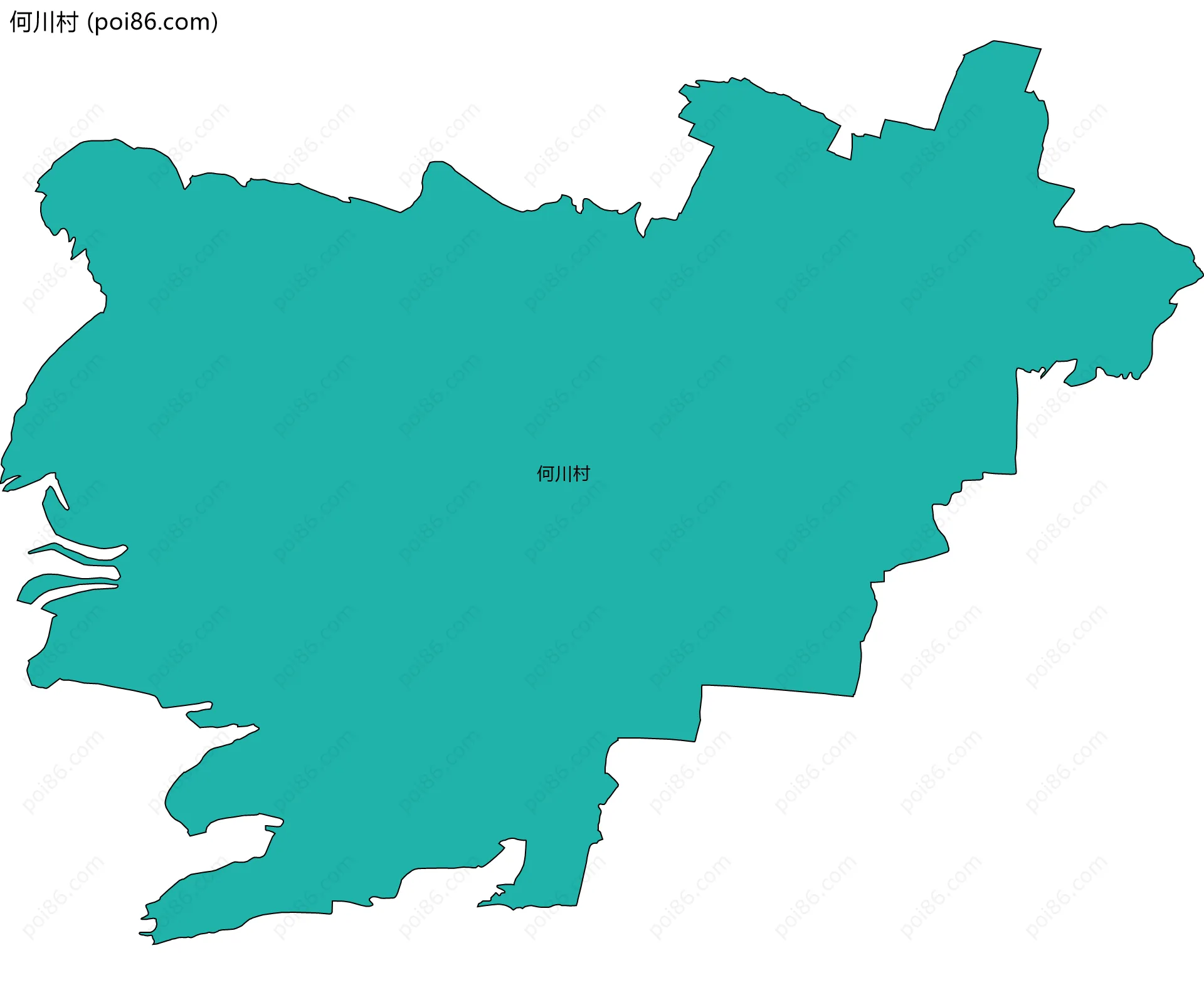 何川村边界地图