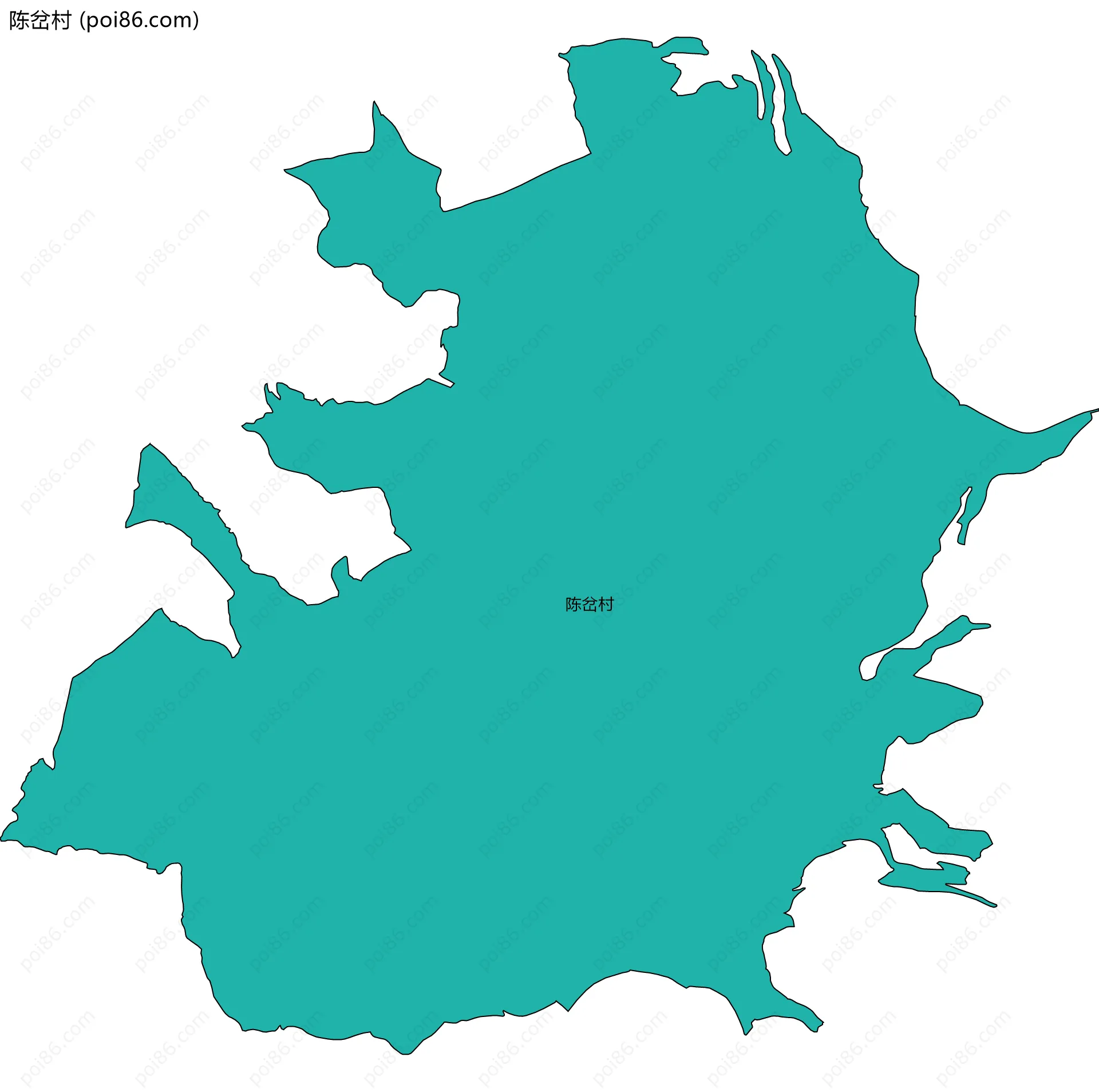 陈岔村边界地图