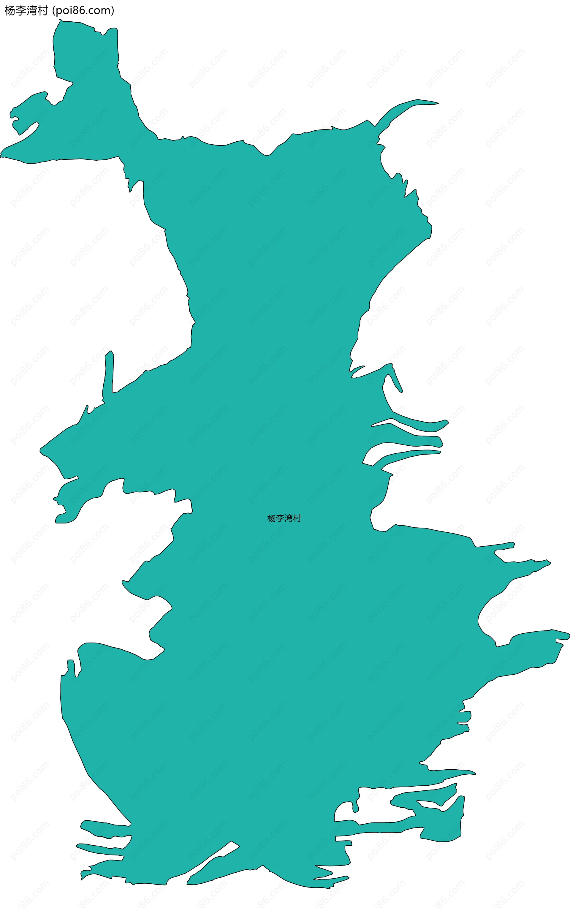 杨李湾村边界地图