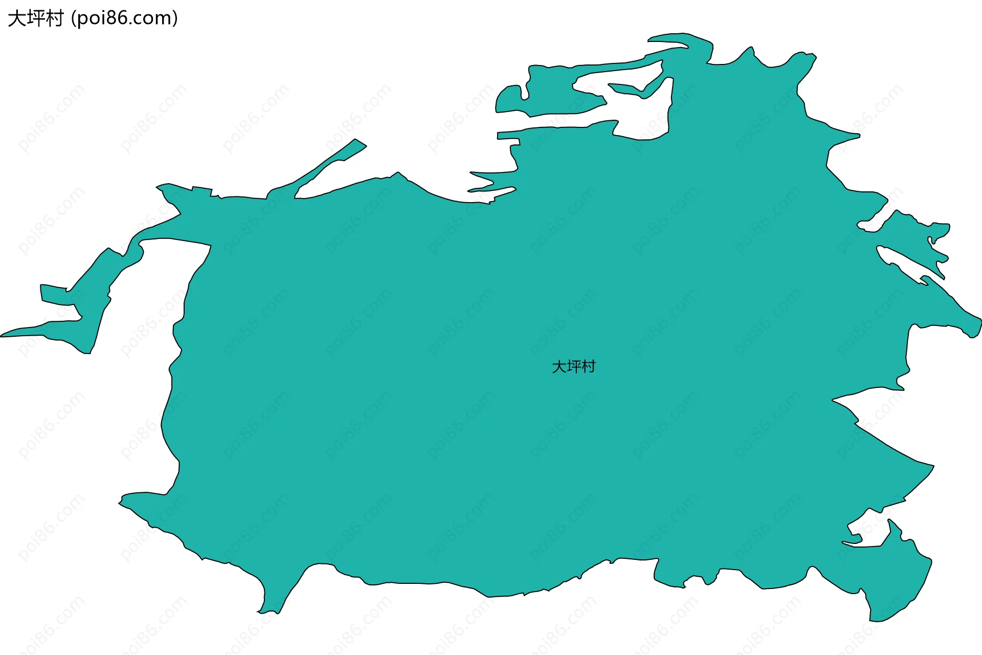大坪村边界地图
