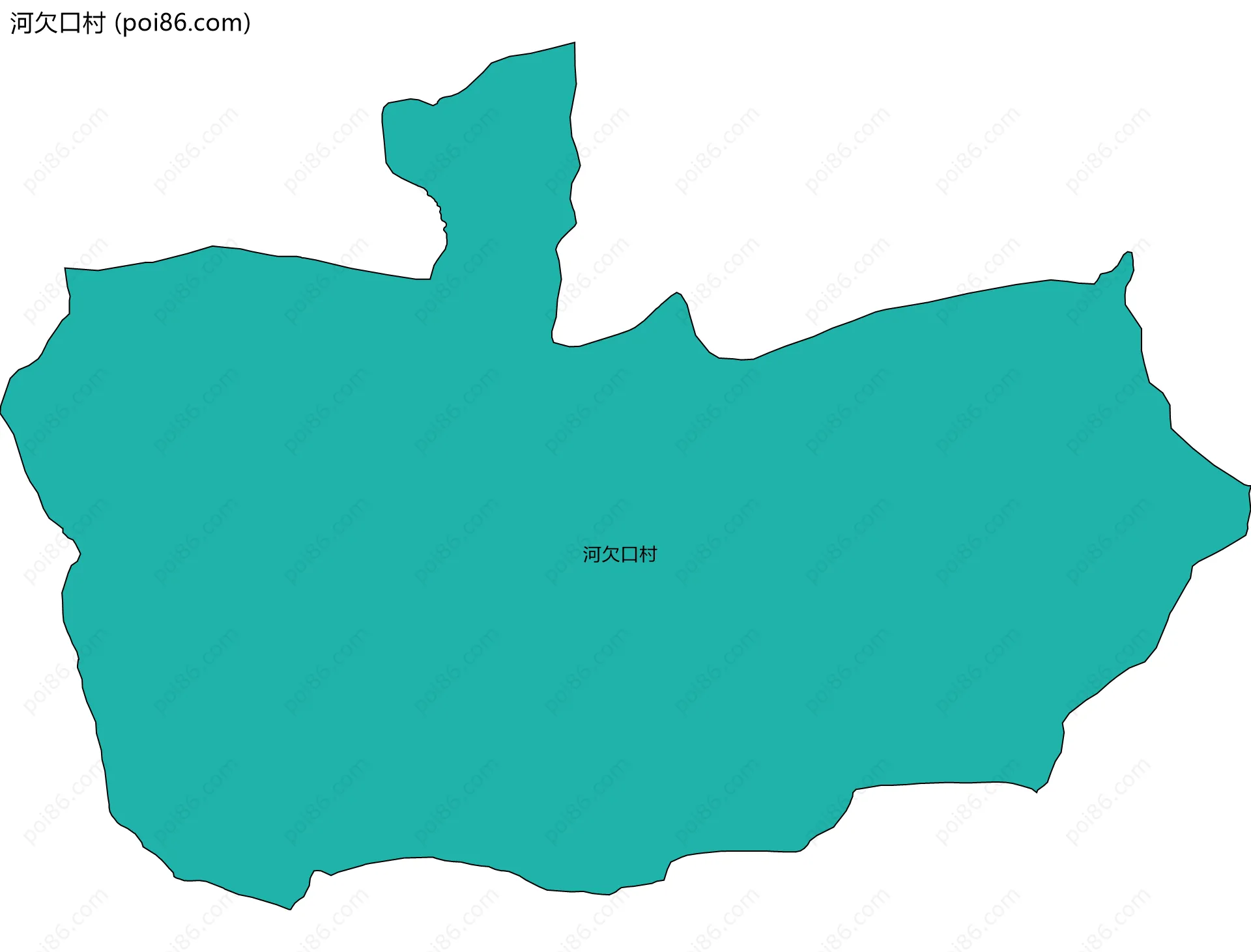 河欠口村边界地图