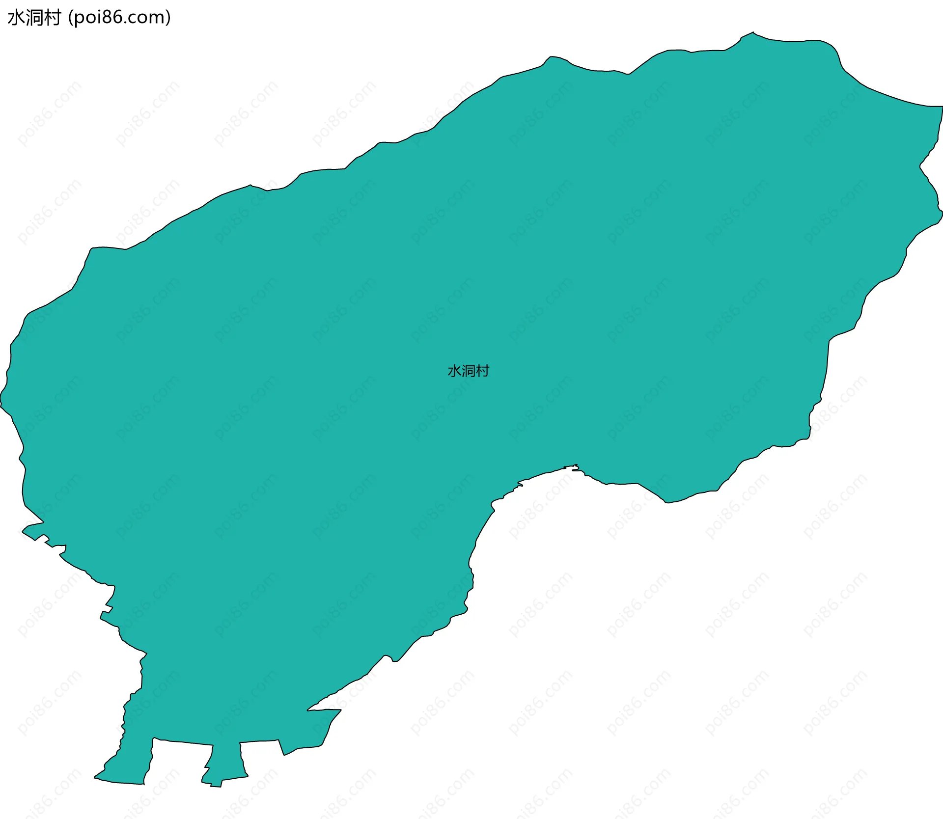 水洞村边界地图