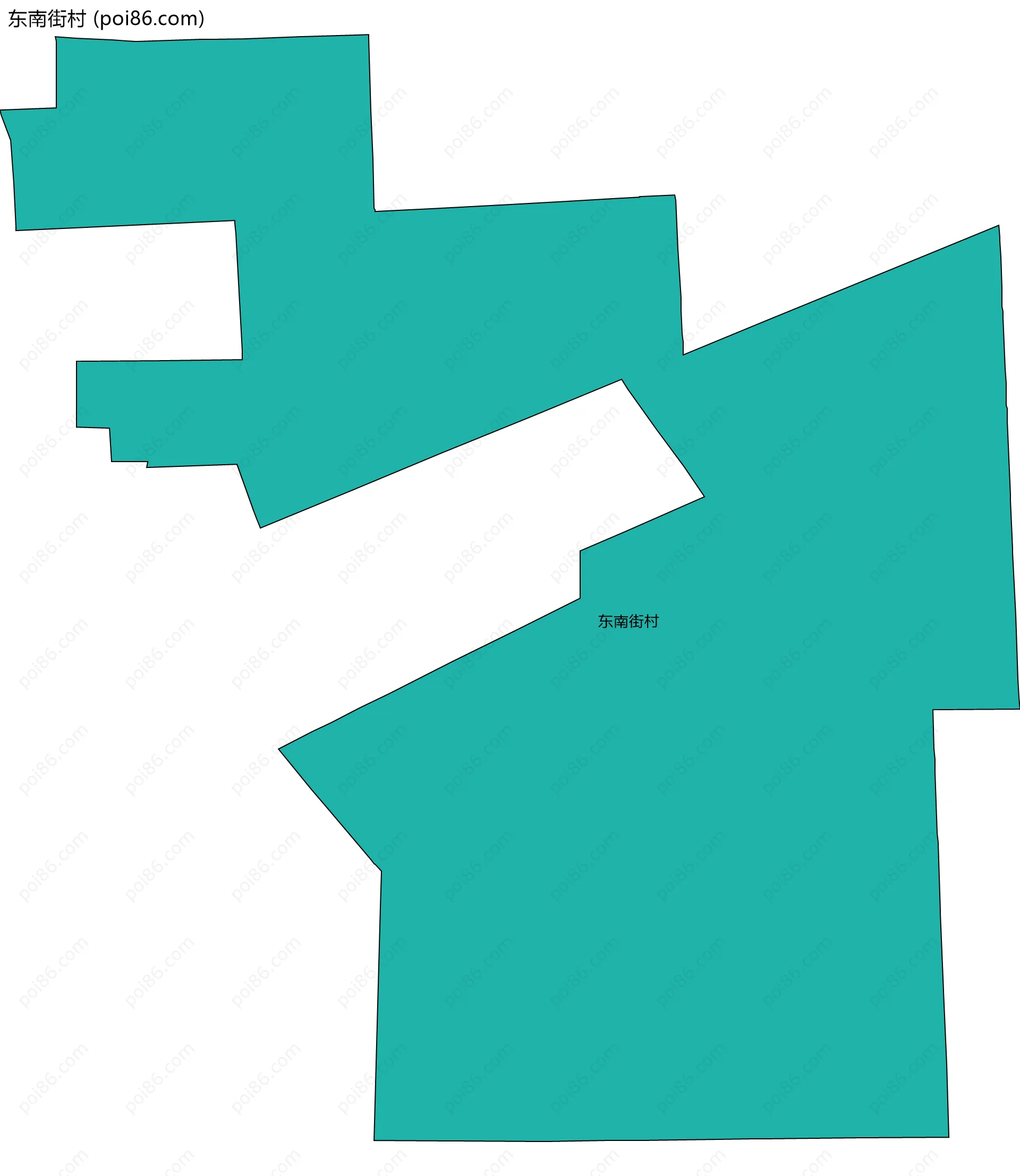 东南街村边界地图