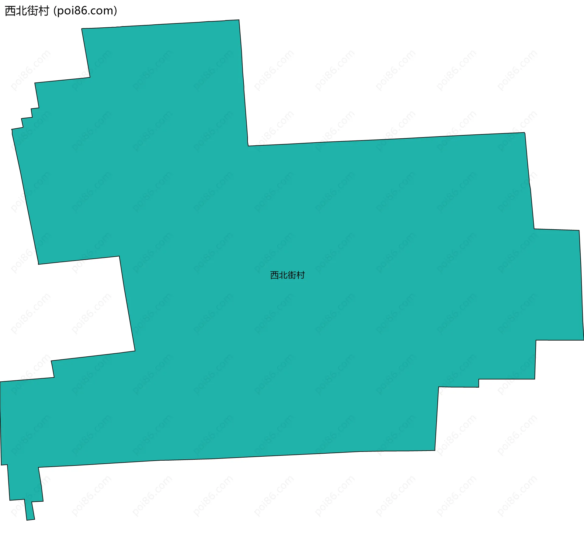 西北街村边界地图