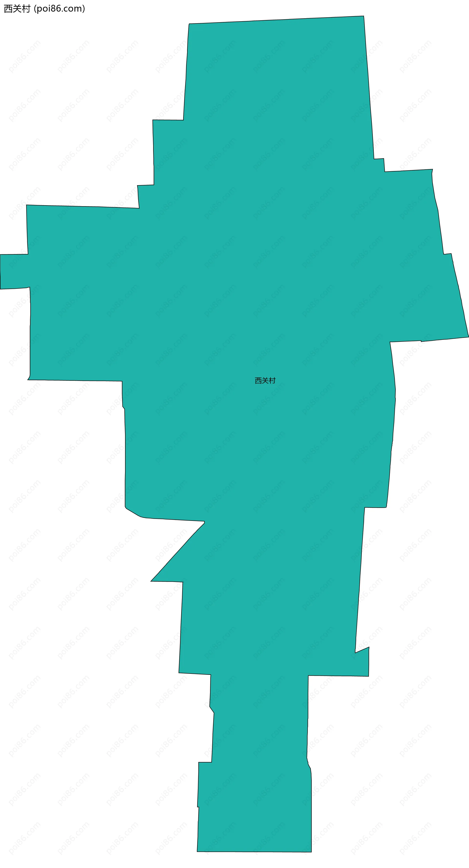 西关村边界地图