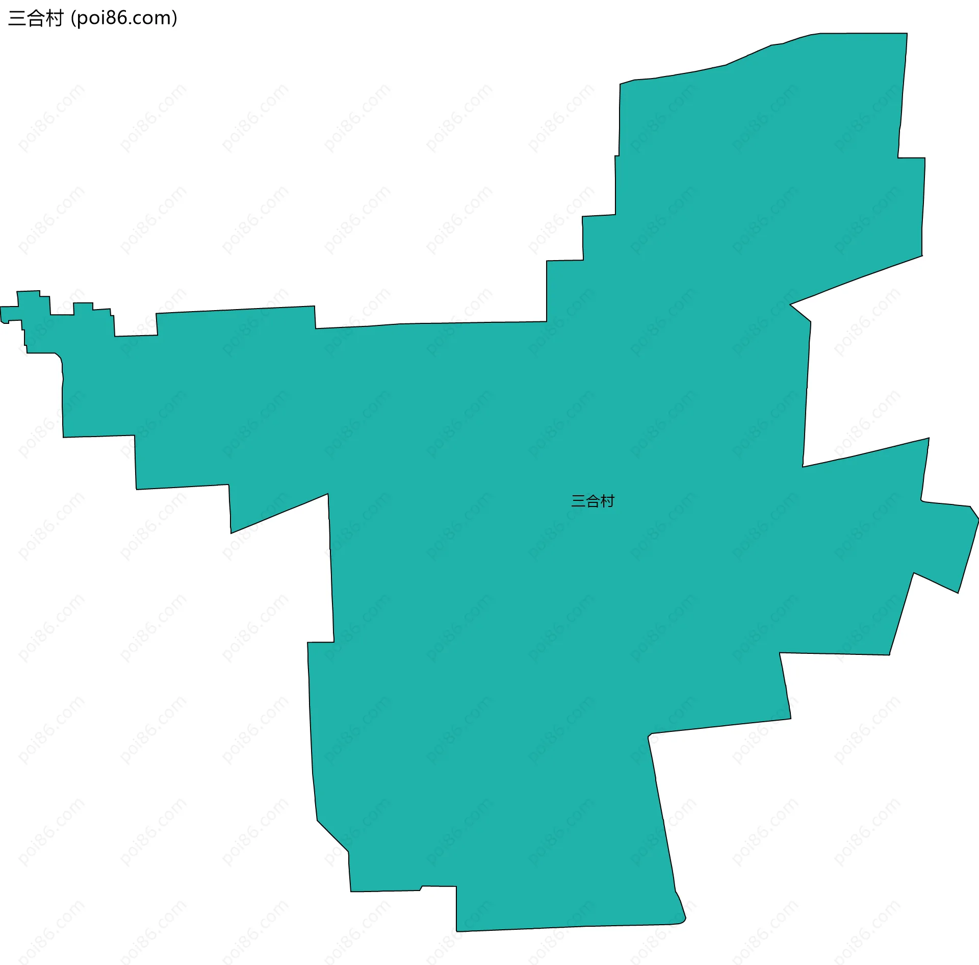 三合村边界地图