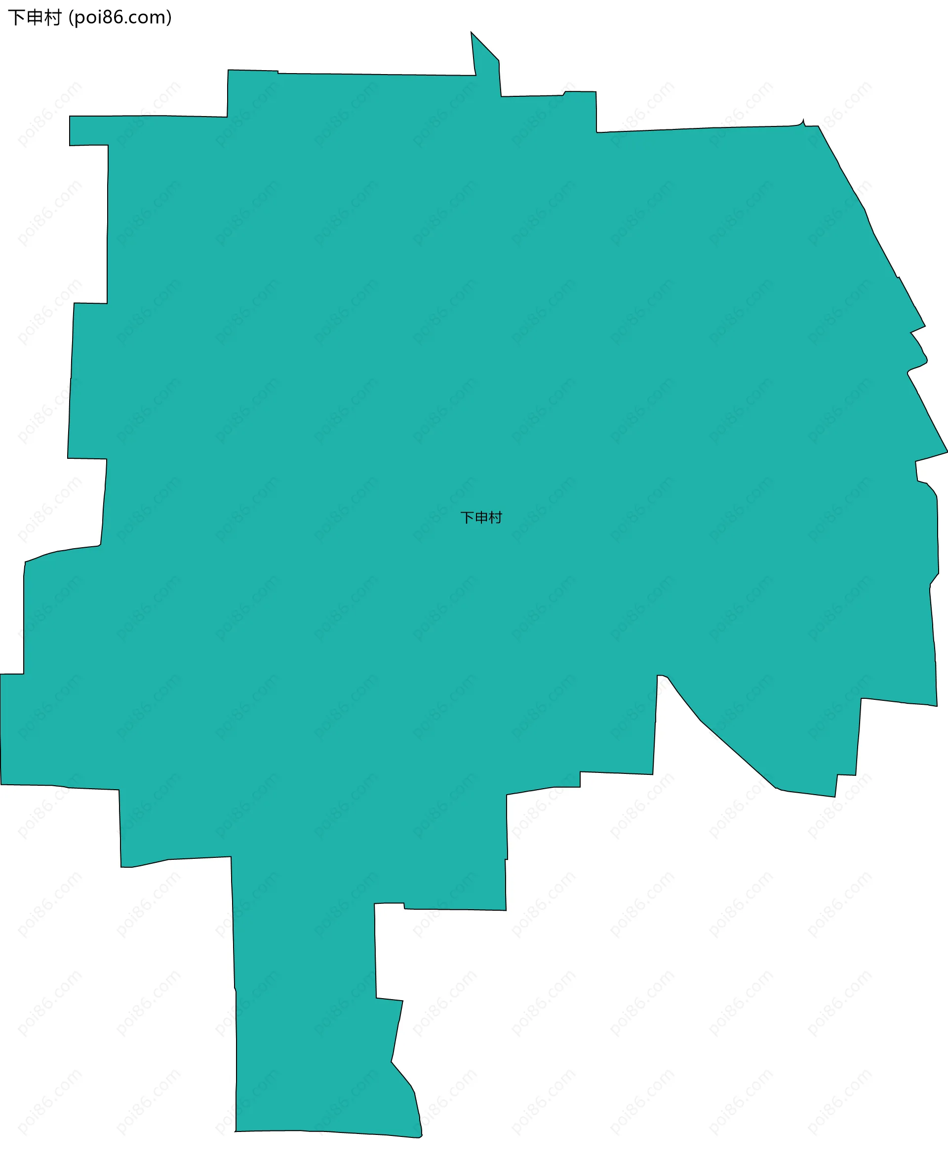 下申村边界地图