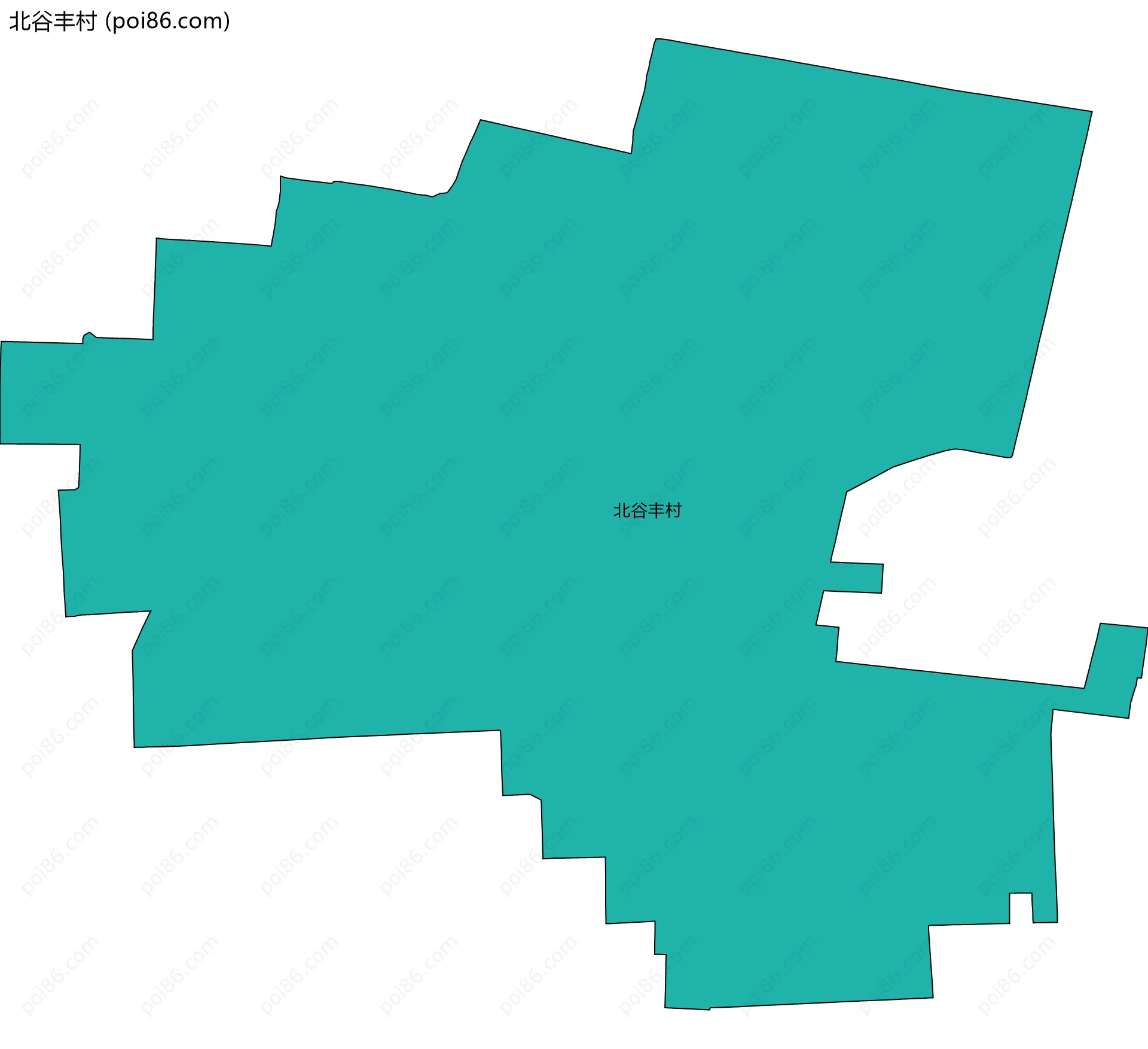 北谷丰村边界地图