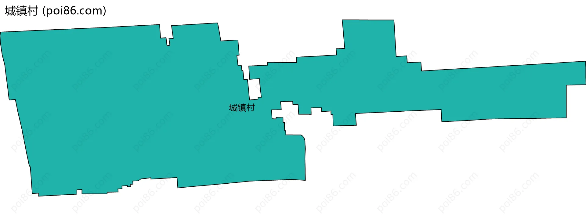 城镇村边界地图