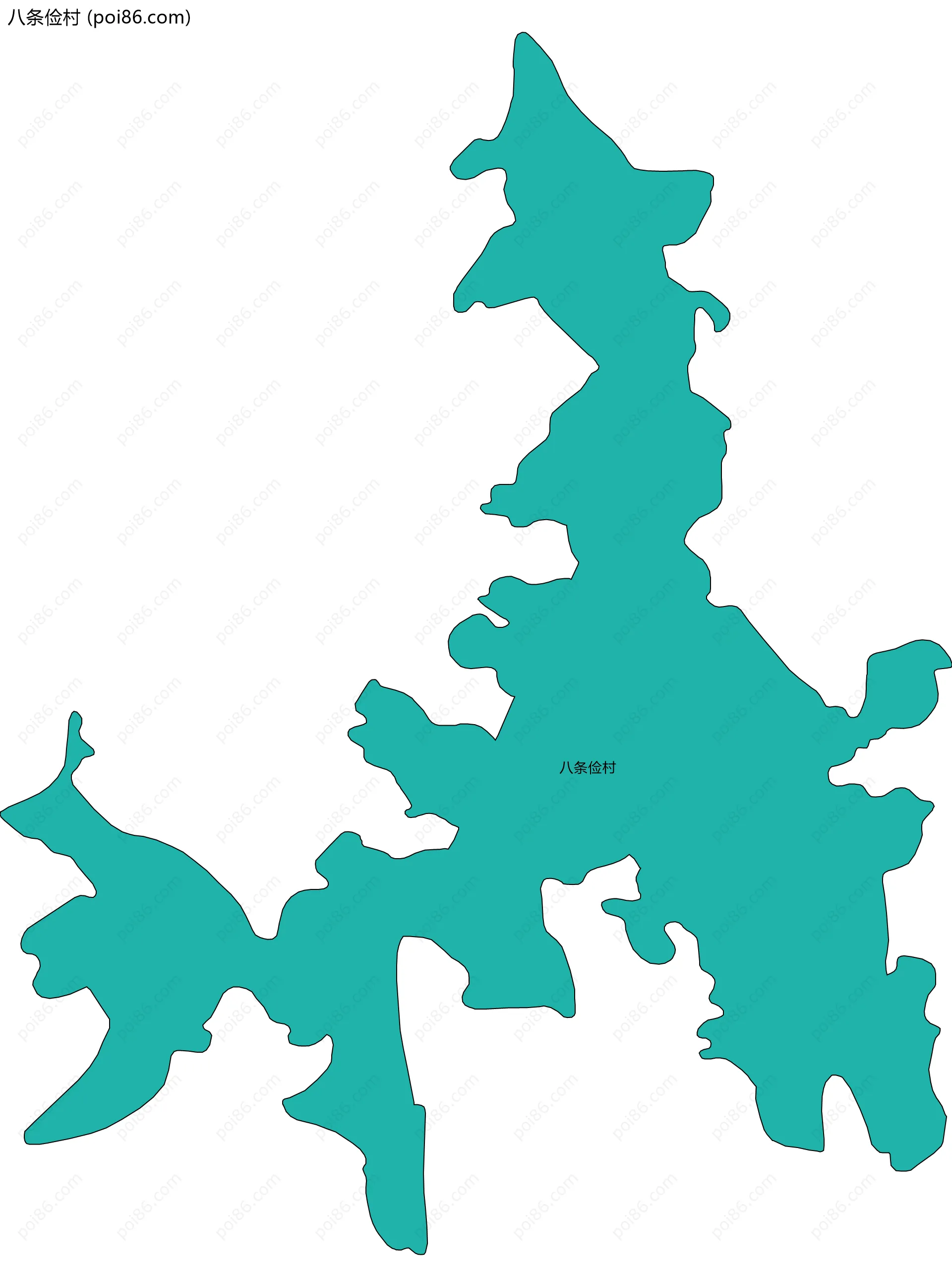 八条俭村边界地图