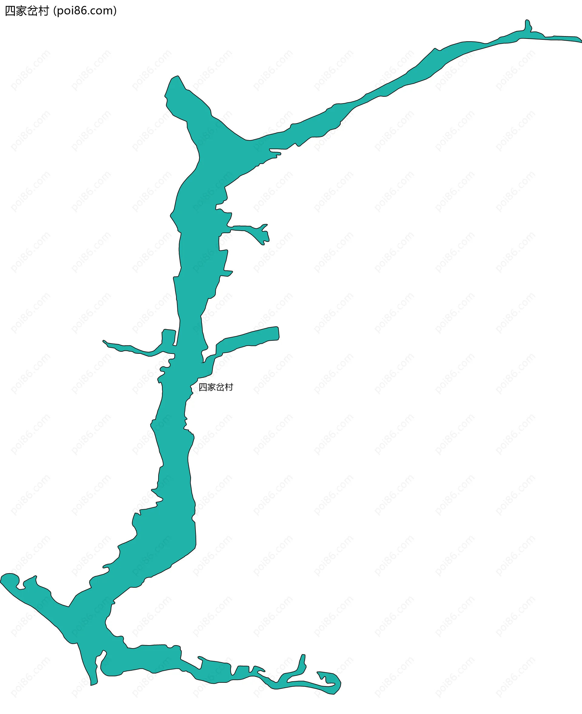 四家岔村边界地图