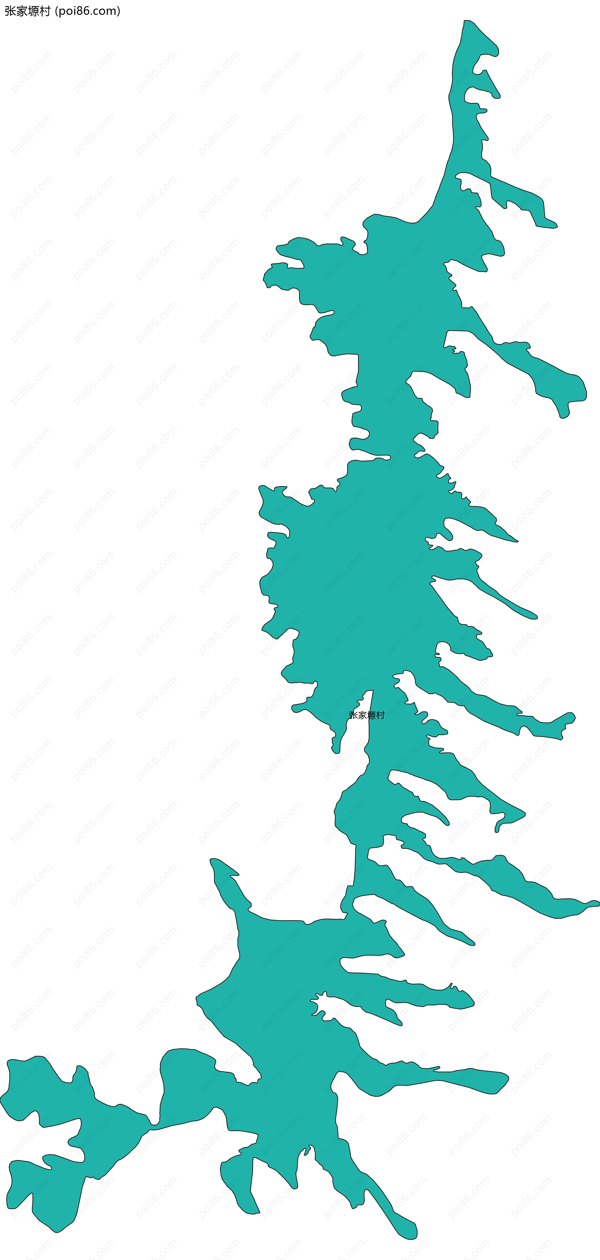 张家塬村边界地图