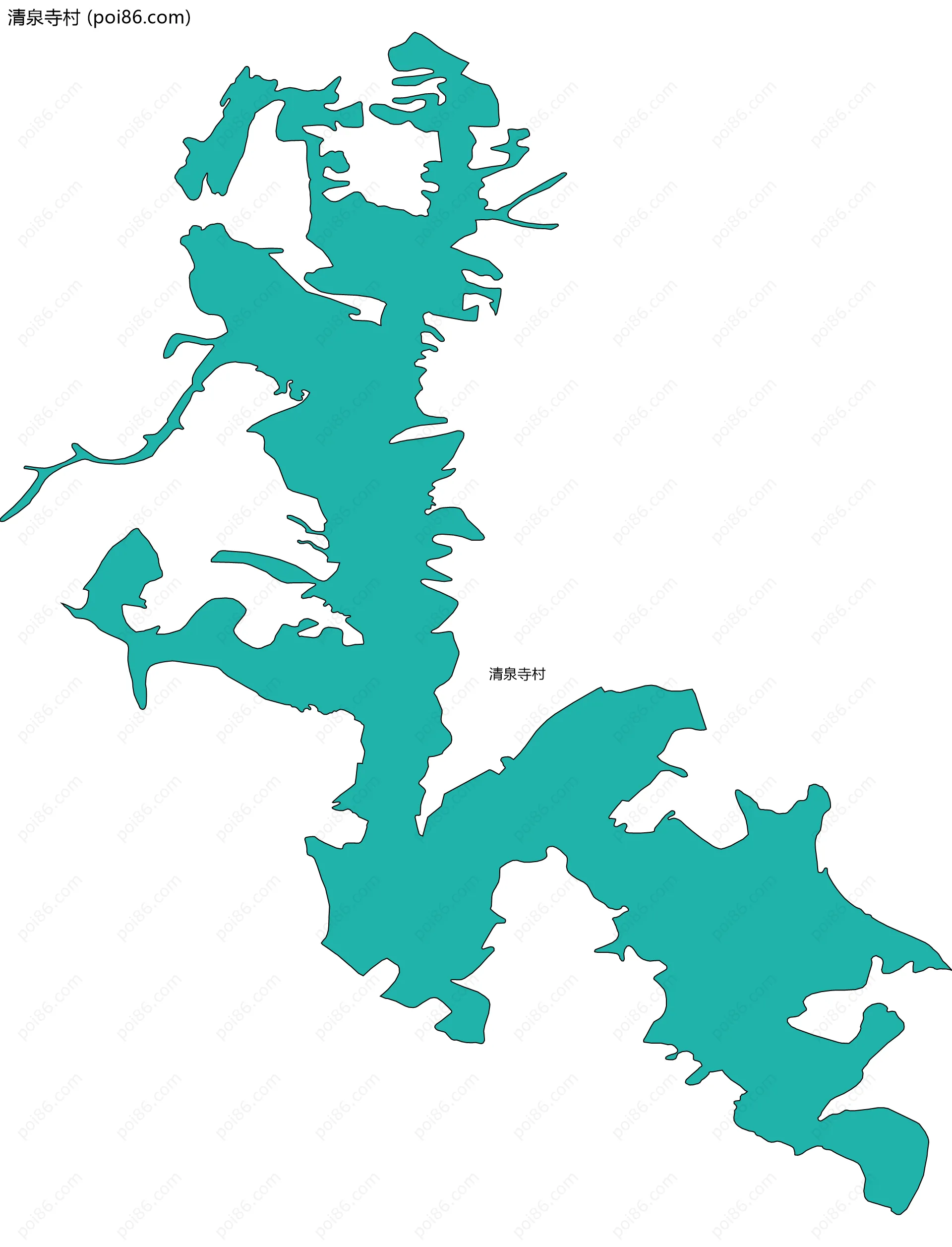 清泉寺村边界地图