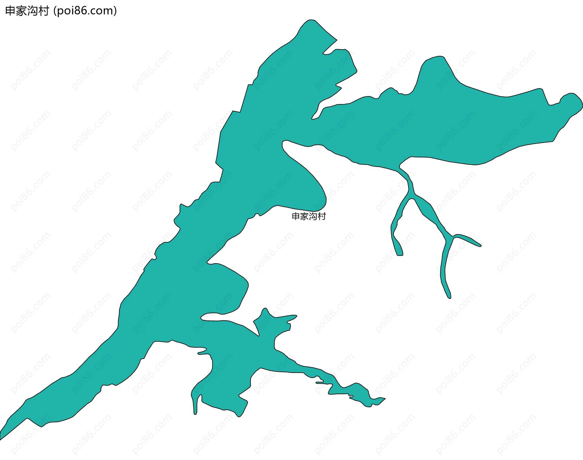 申家沟村边界地图