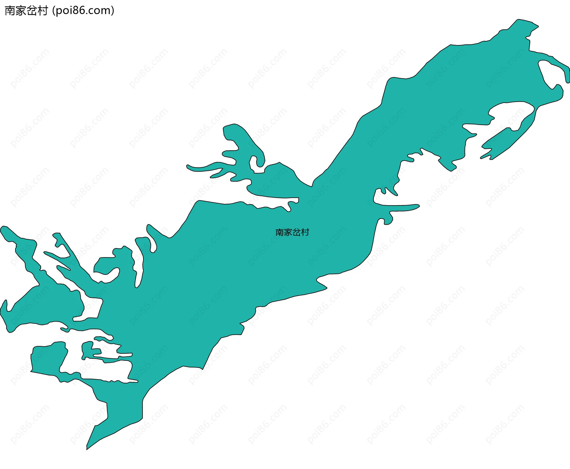 南家岔村边界地图