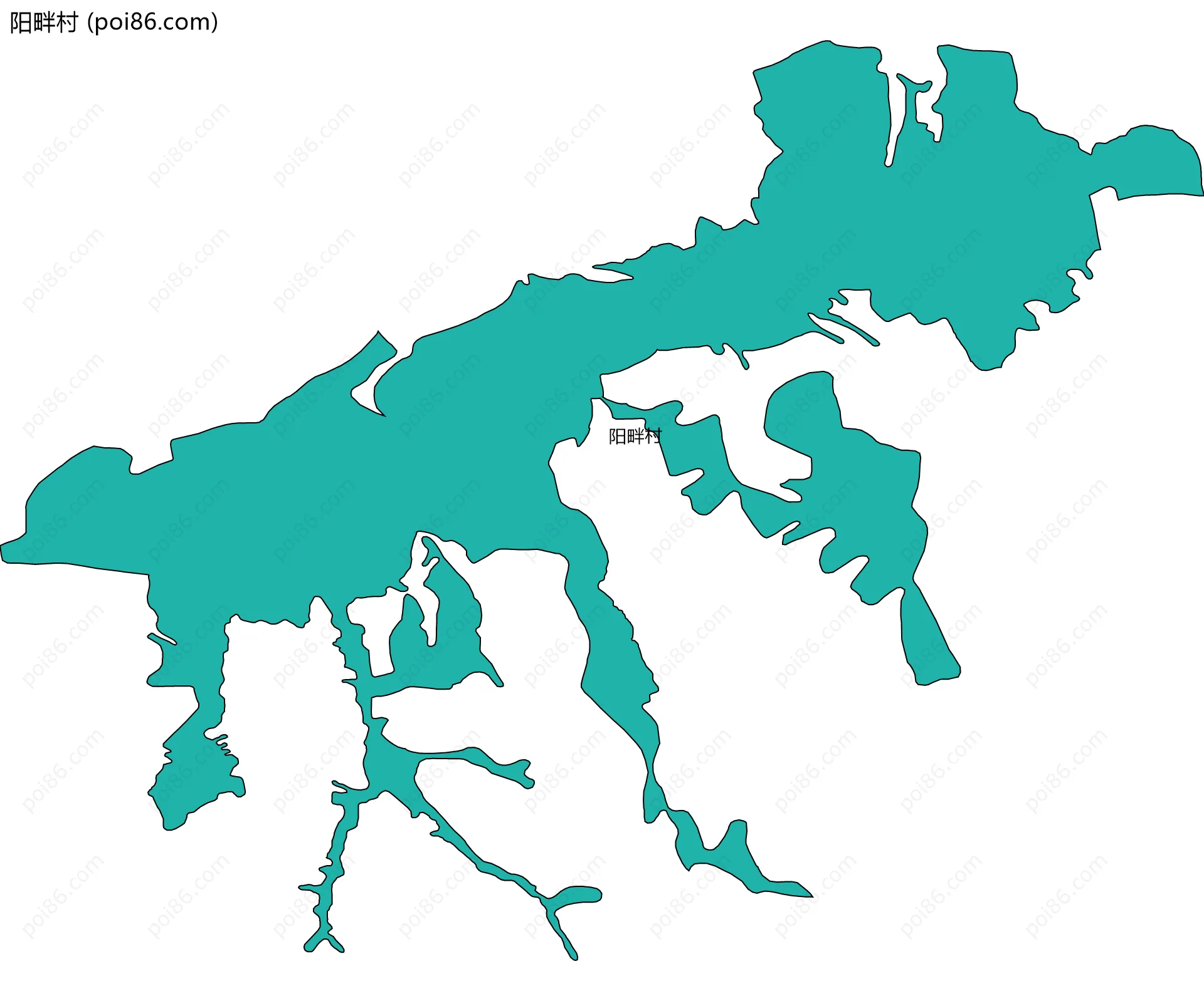 阳畔村边界地图