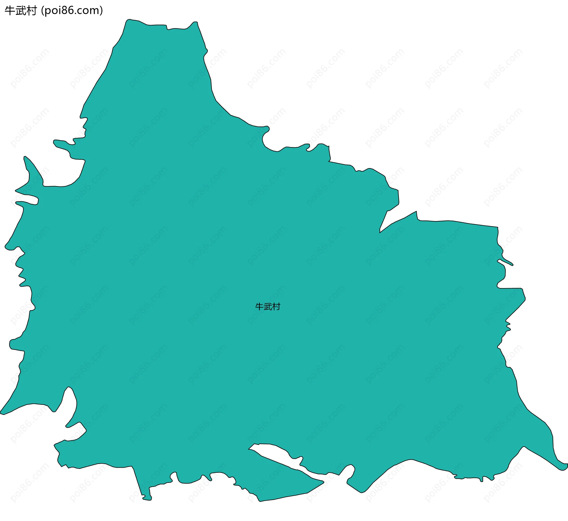 牛武村边界地图