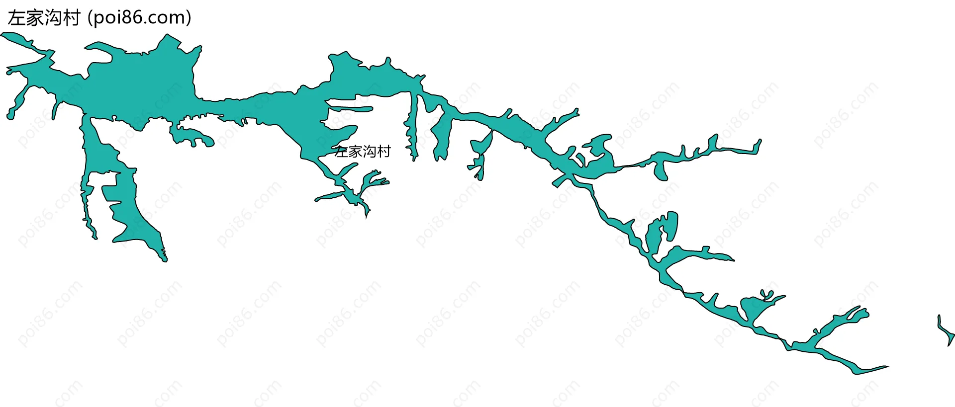 左家沟村边界地图