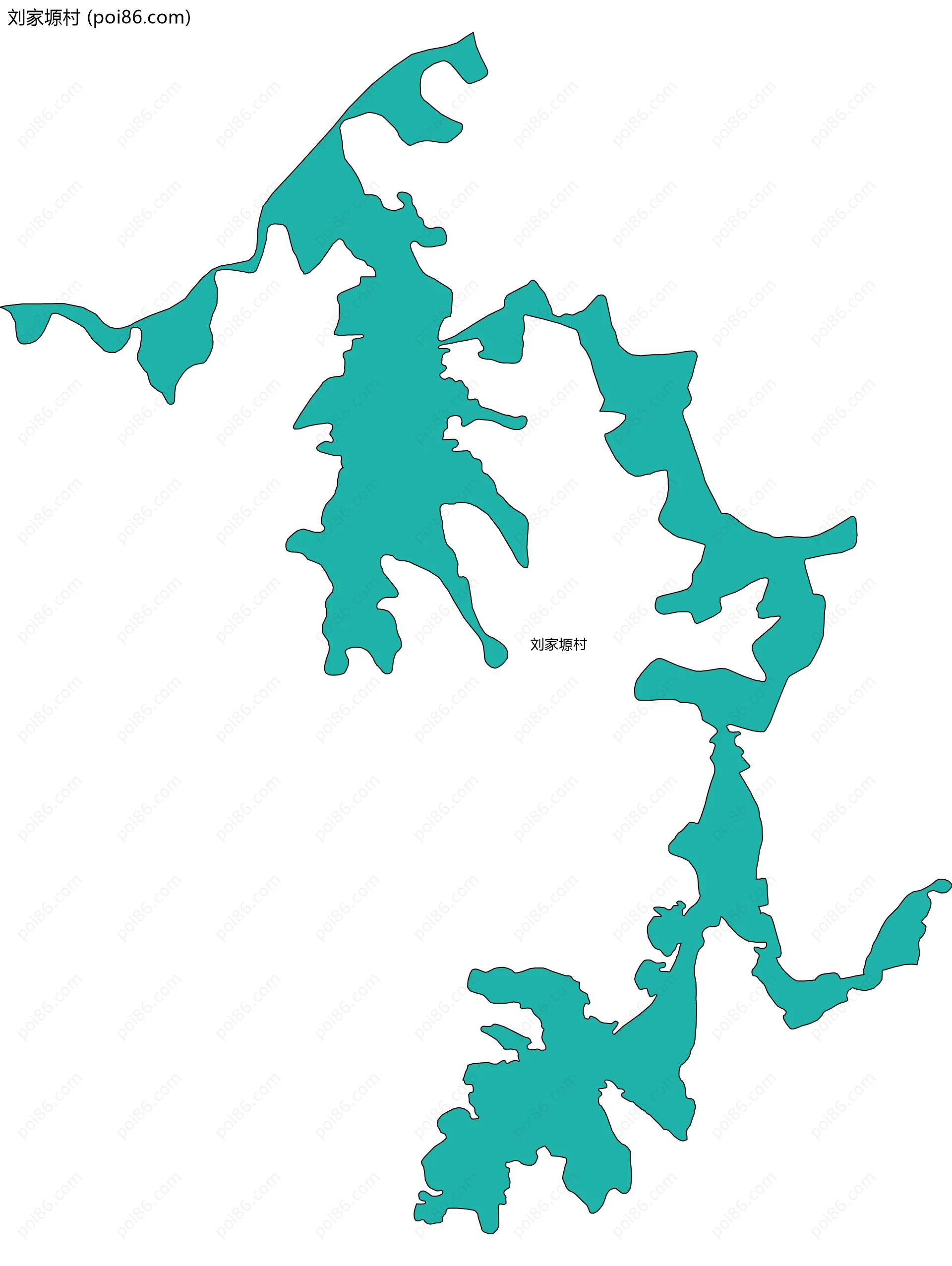 刘家塬村边界地图